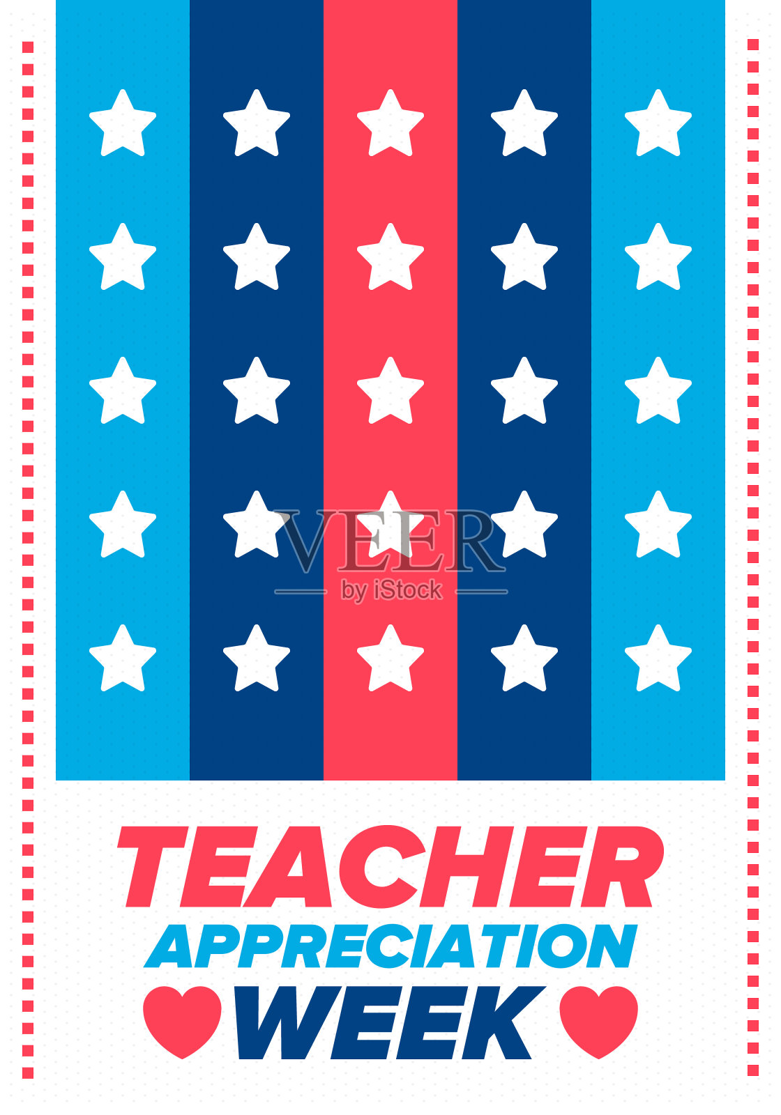 美国教师感恩周。每年五月庆祝。向辛勤工作教育孩子的老师致敬。学校和教育。学生的学习概念。矢量图设计元素图片