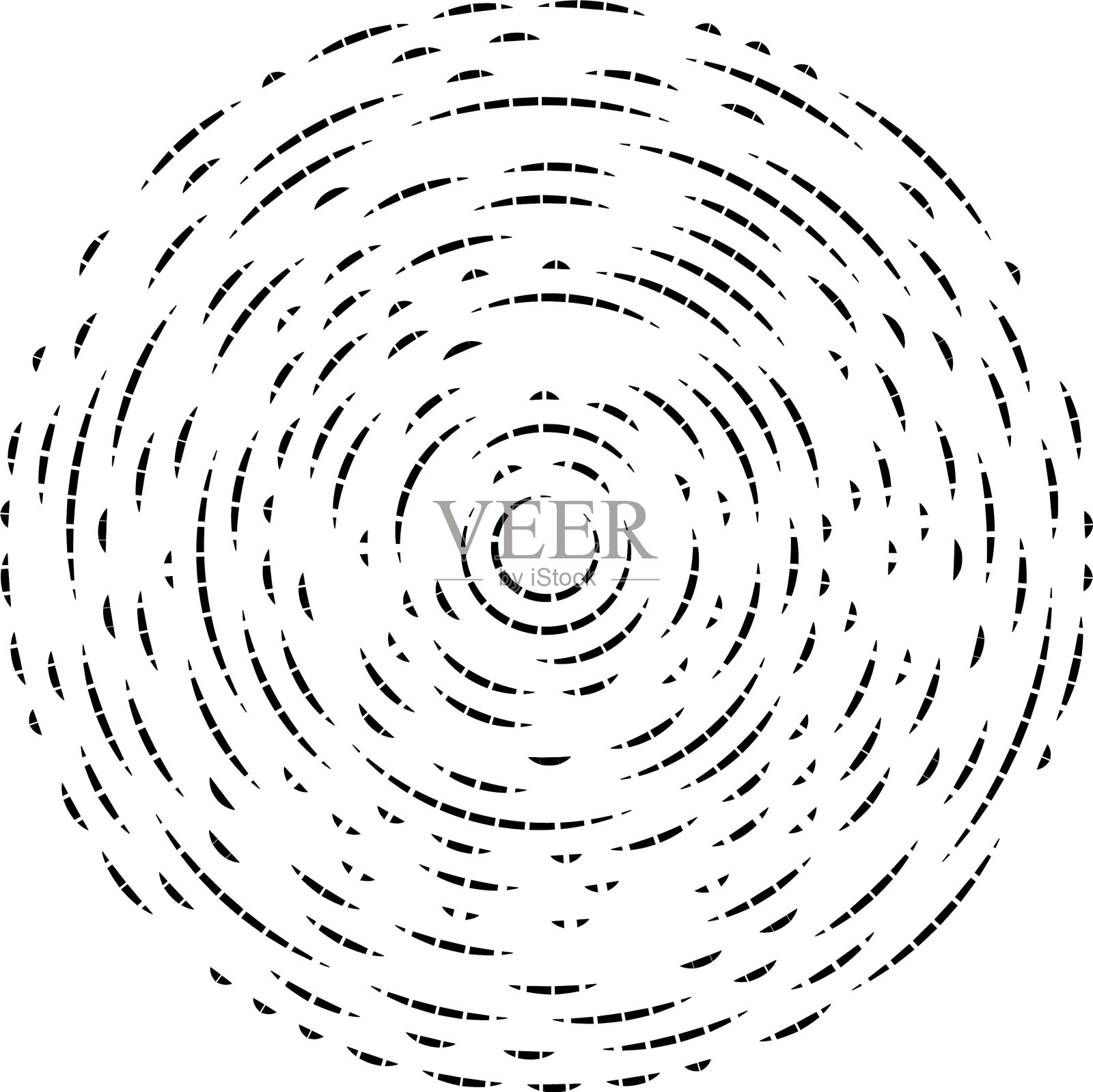 抽象圆形径向设计元素几何插画图片素材