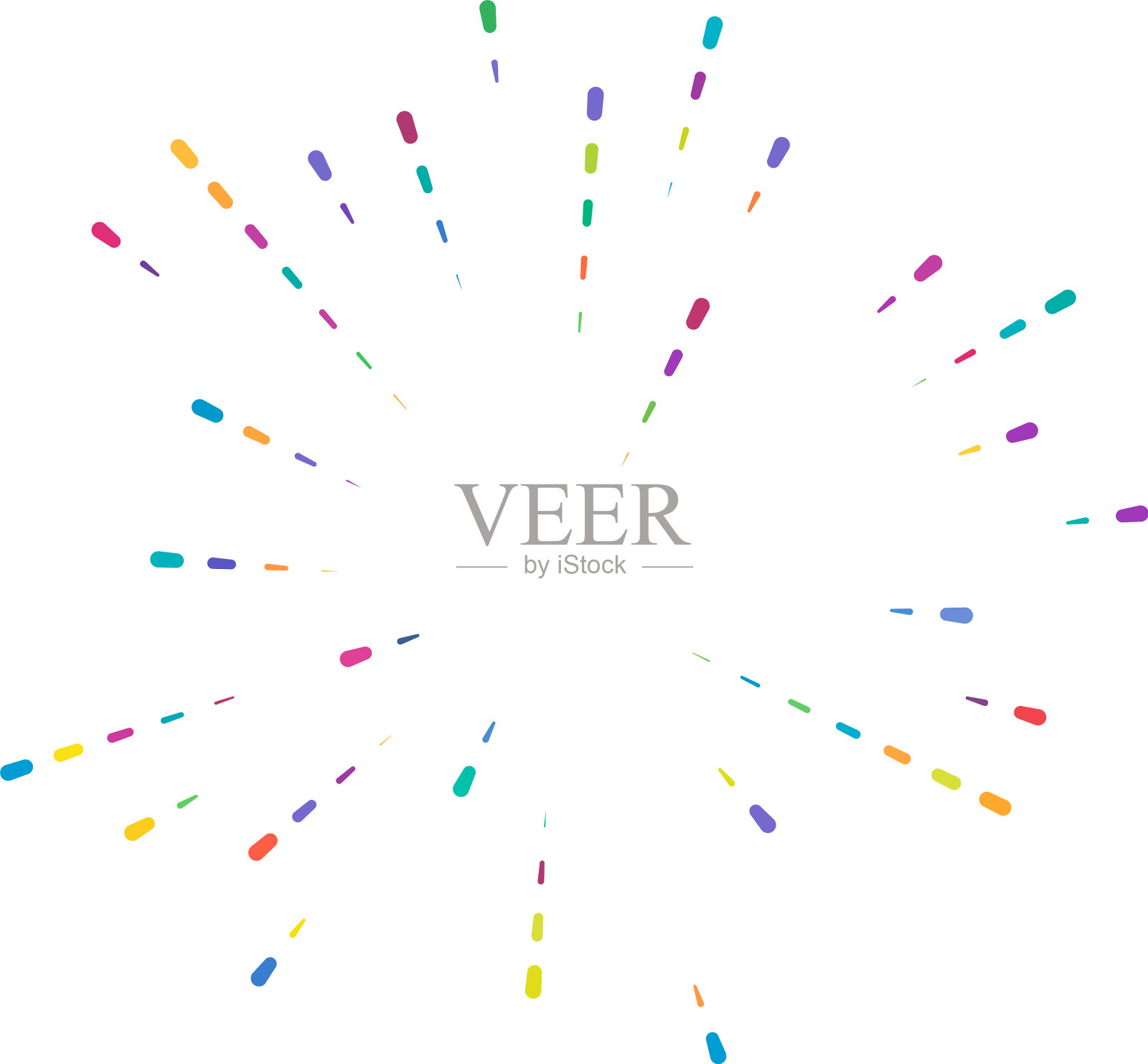 抽象圆形径向设计元素几何插画图片素材