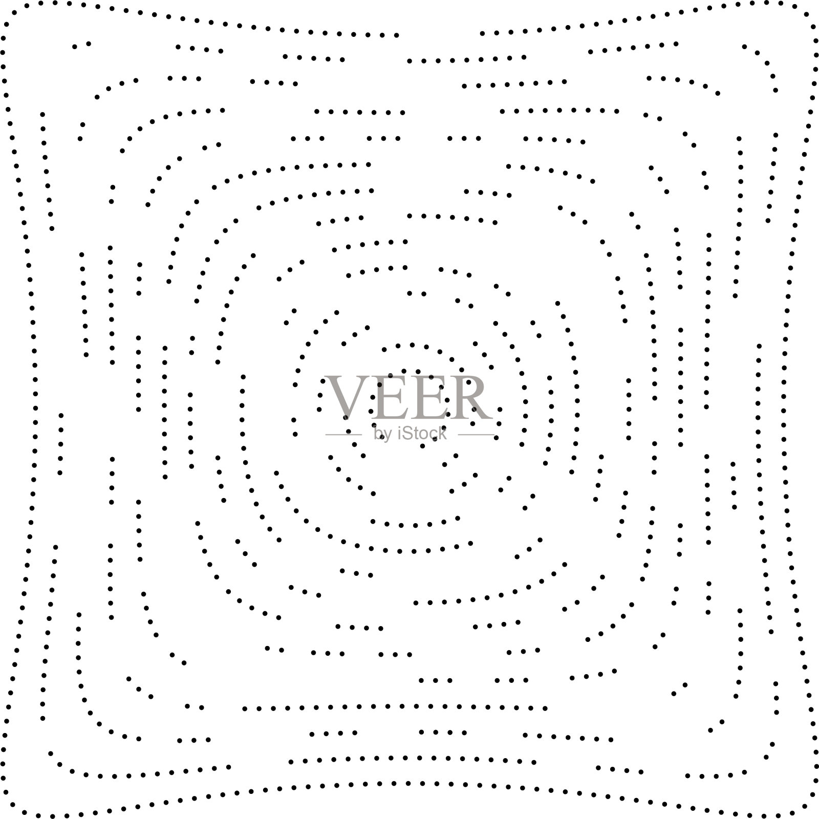 挤压变形方形粒子单元插画图片素材