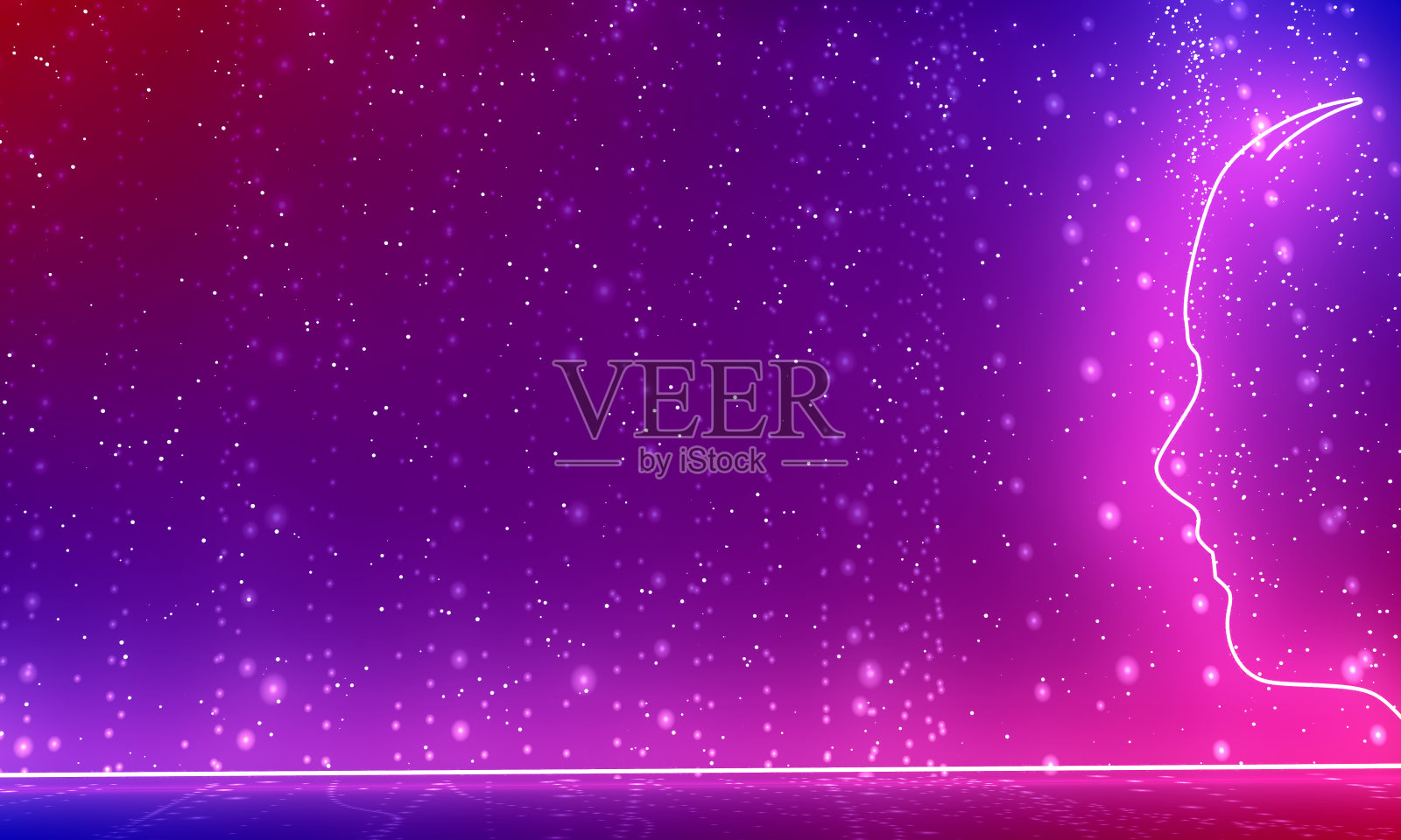 一个女性头部的剪影。照片摄影图片