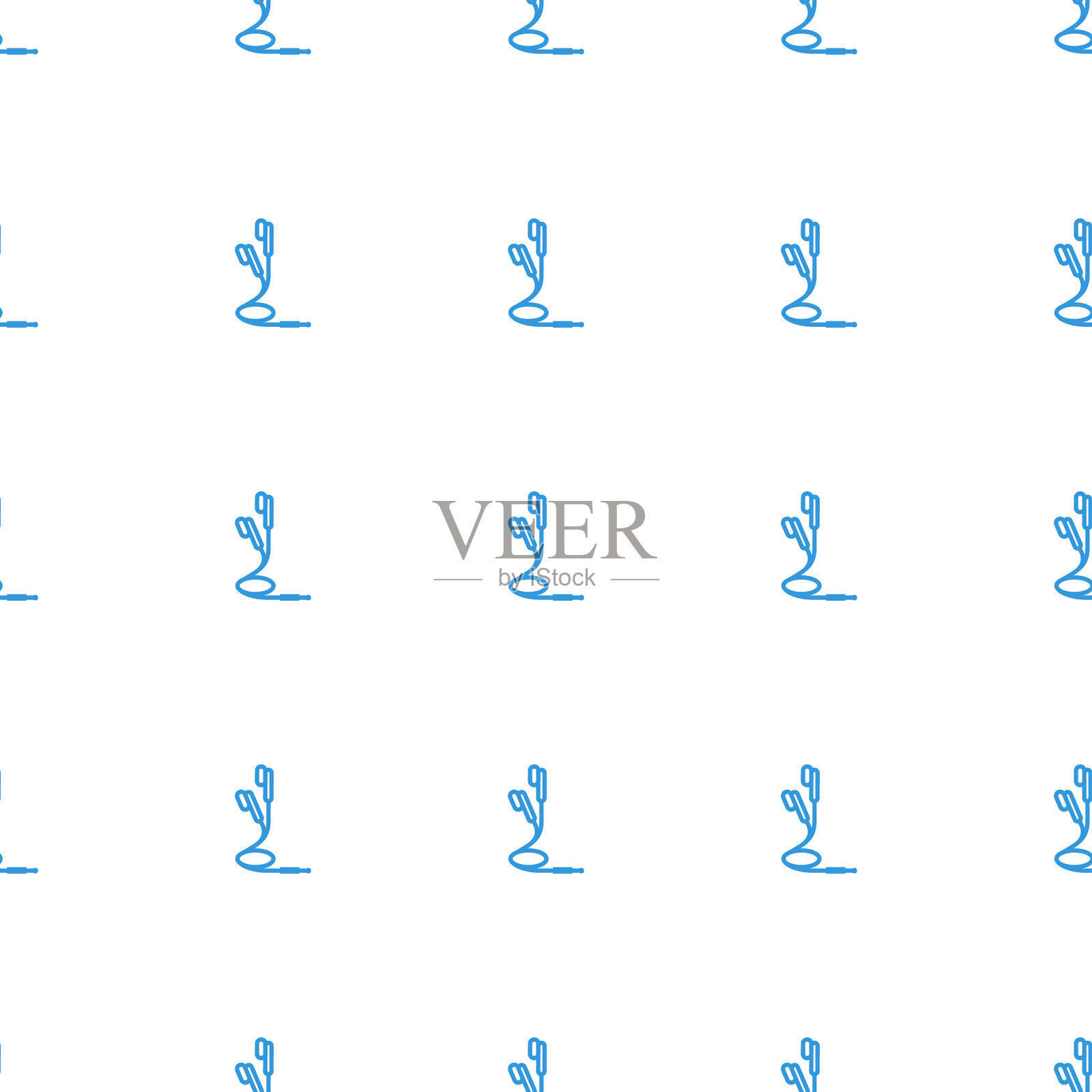 耳机图标图案无缝白色背景插画图片素材