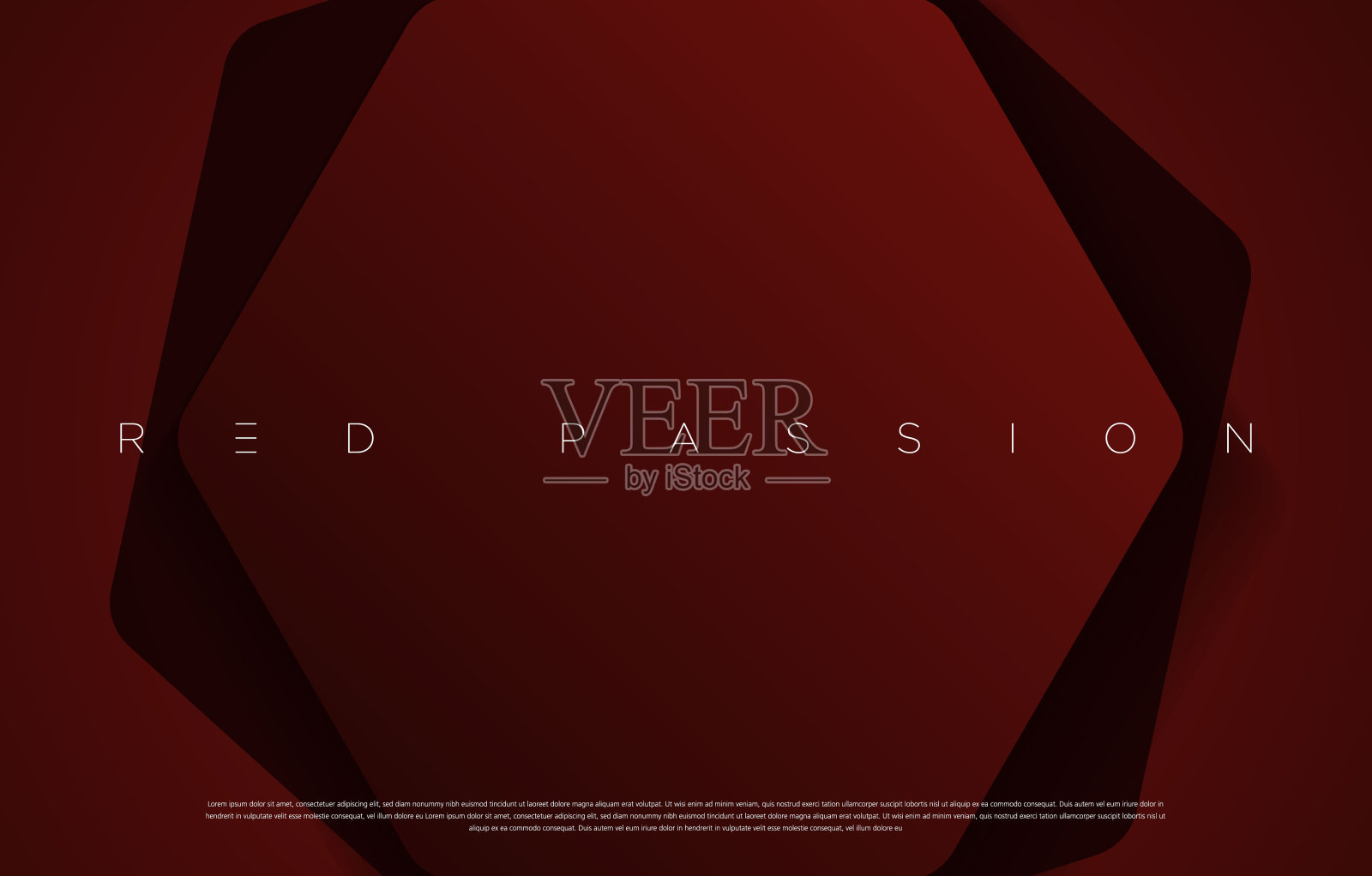 红色激情抽象几何背景设计。插画图片素材