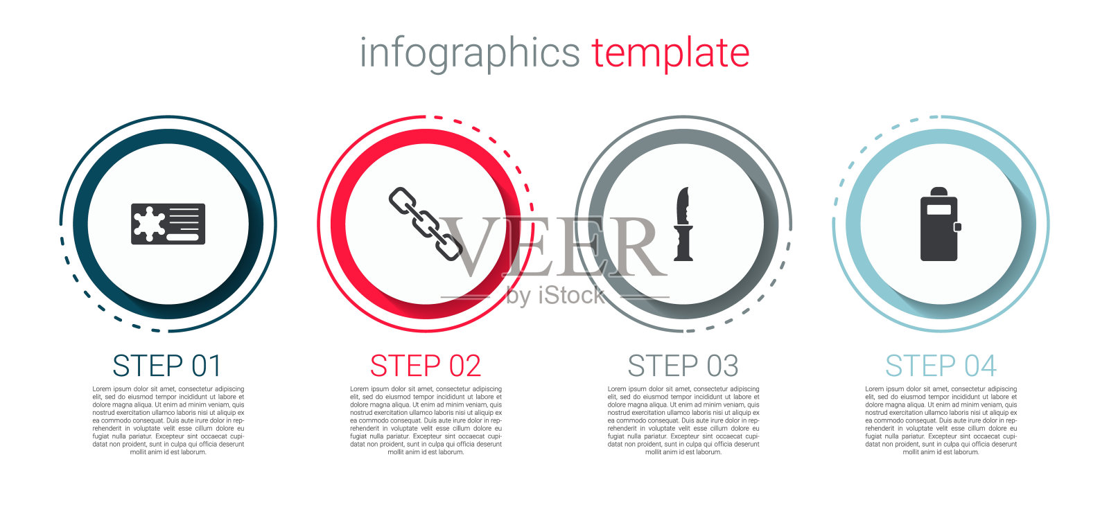 设置警徽，链扣，军刀和攻击盾。业务信息模板。向量设计模板素材