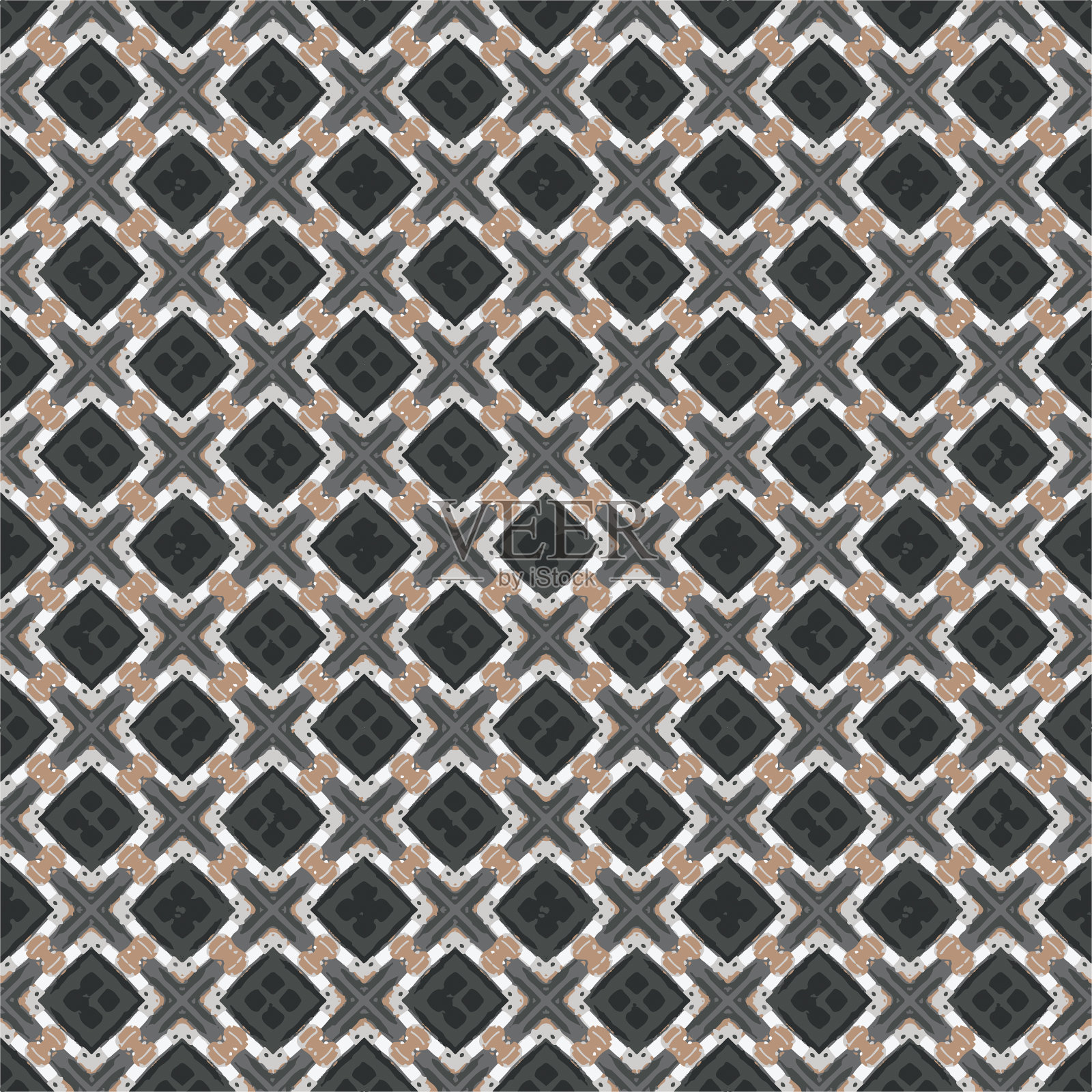 颜色图案纹理。丰富多彩的装饰图形设计。马赛克装饰。模式模板。插画图片素材