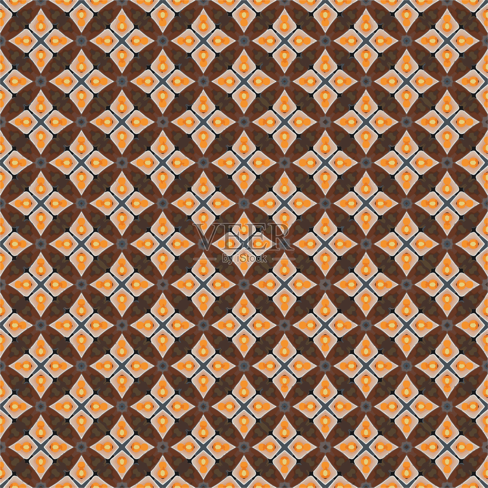 颜色图案纹理。丰富多彩的装饰图形设计。马赛克装饰。模式模板。插画图片素材