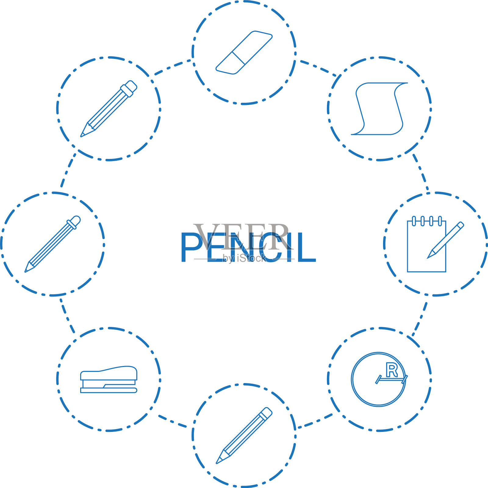 铅笔图标插画图片素材
