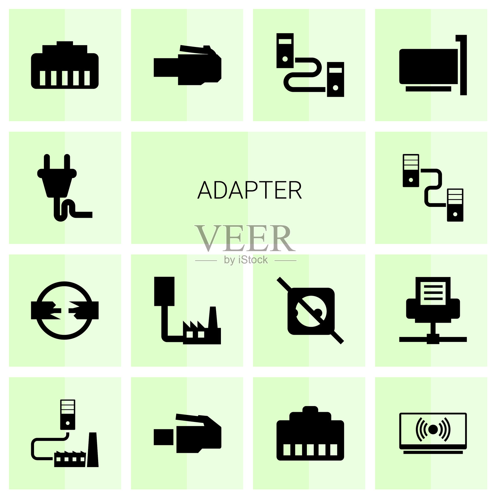 14个适配器图标图标素材