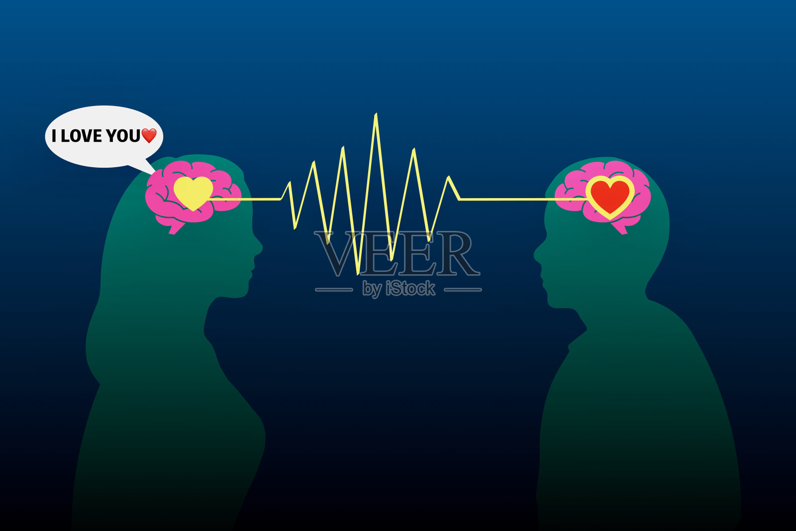 心灵感应插画图片素材