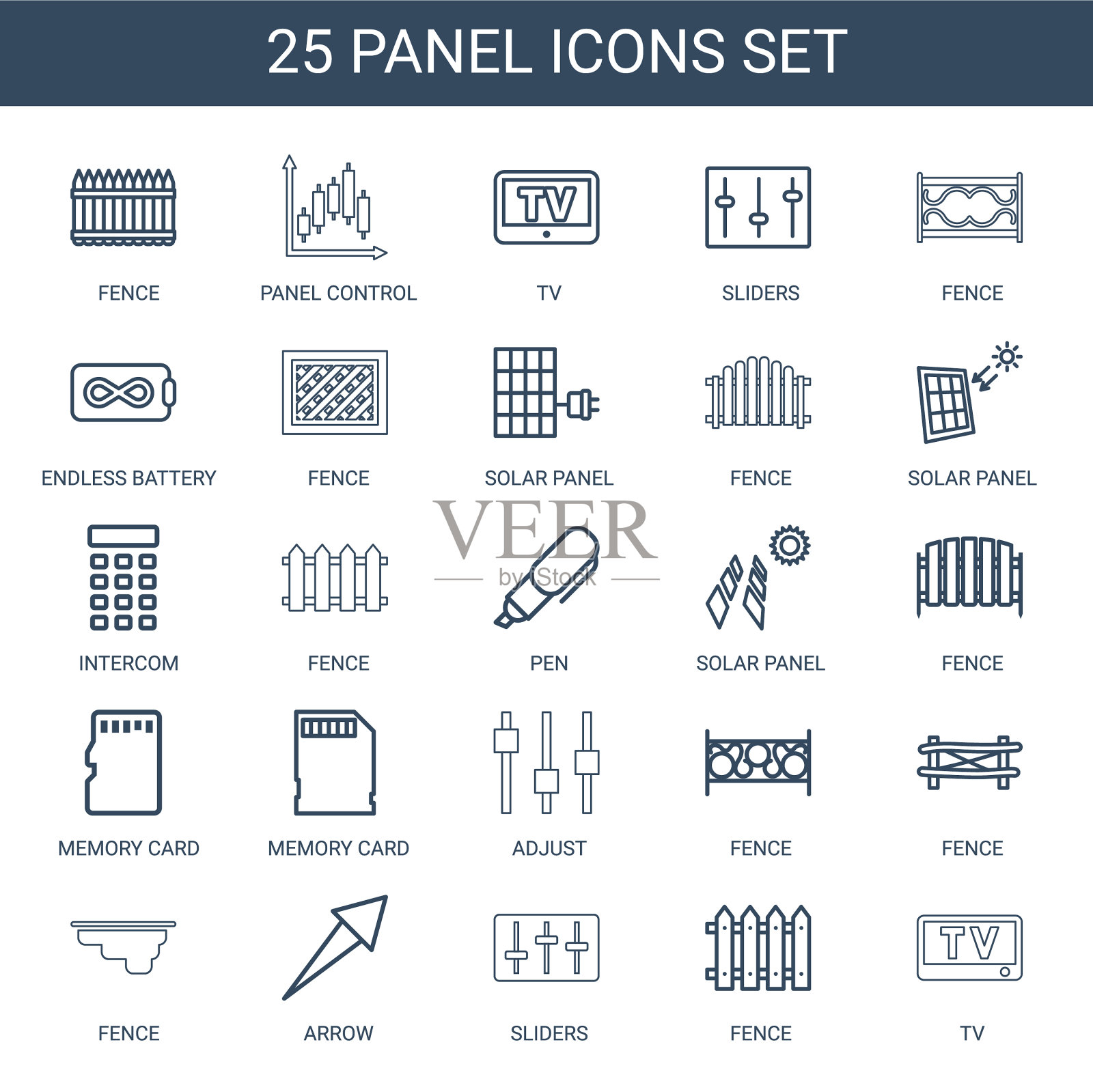 面板图标插画图片素材