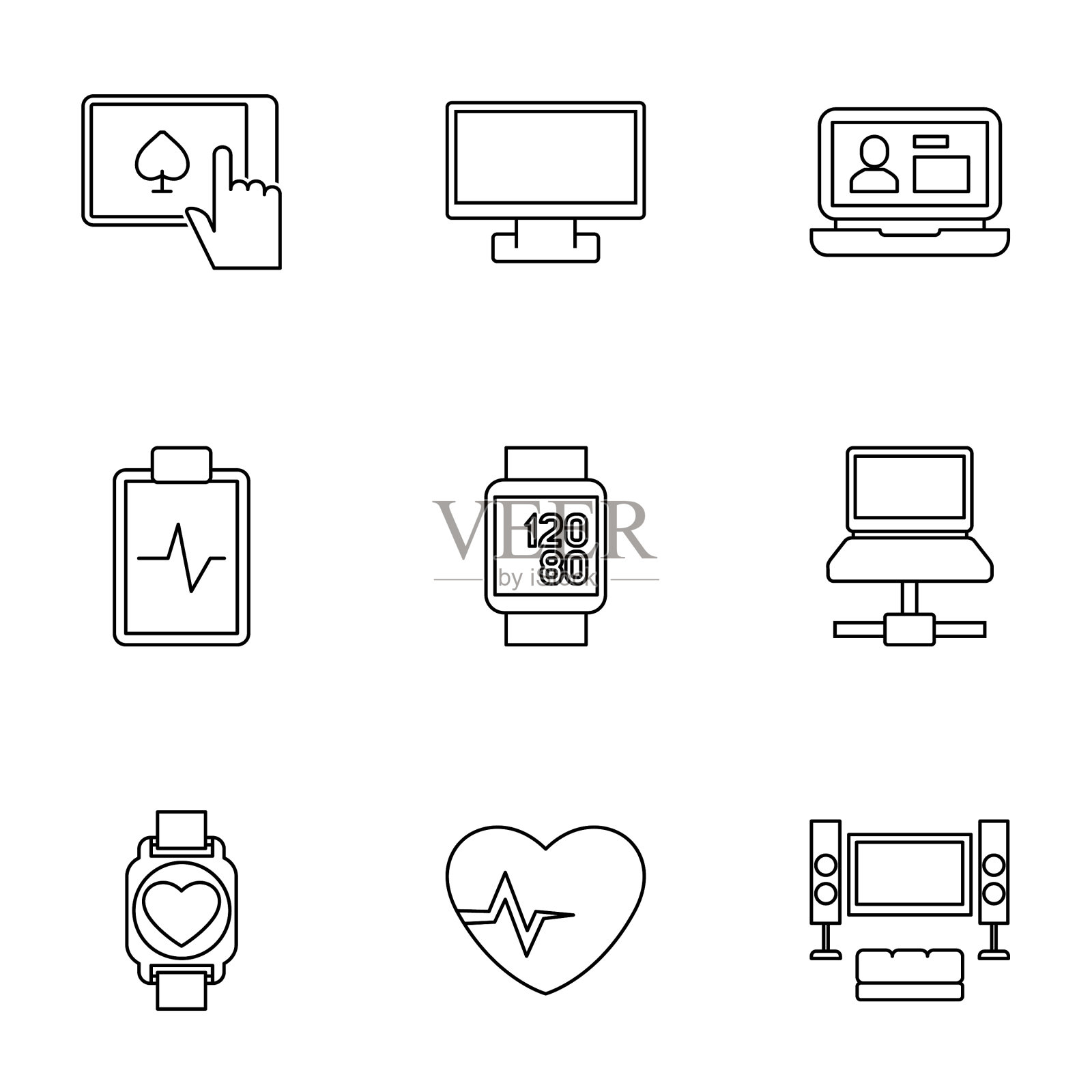 监视器图标图标素材