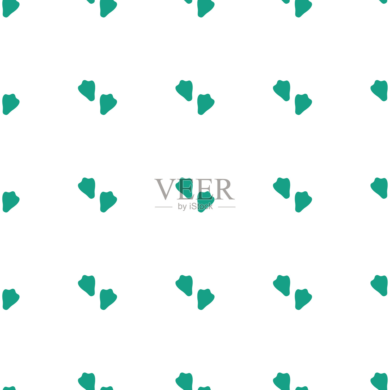 动物方图标图案无缝白色背景插画图片素材