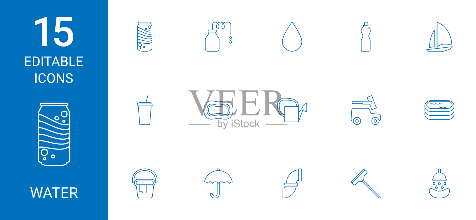 15个水图标图标素材