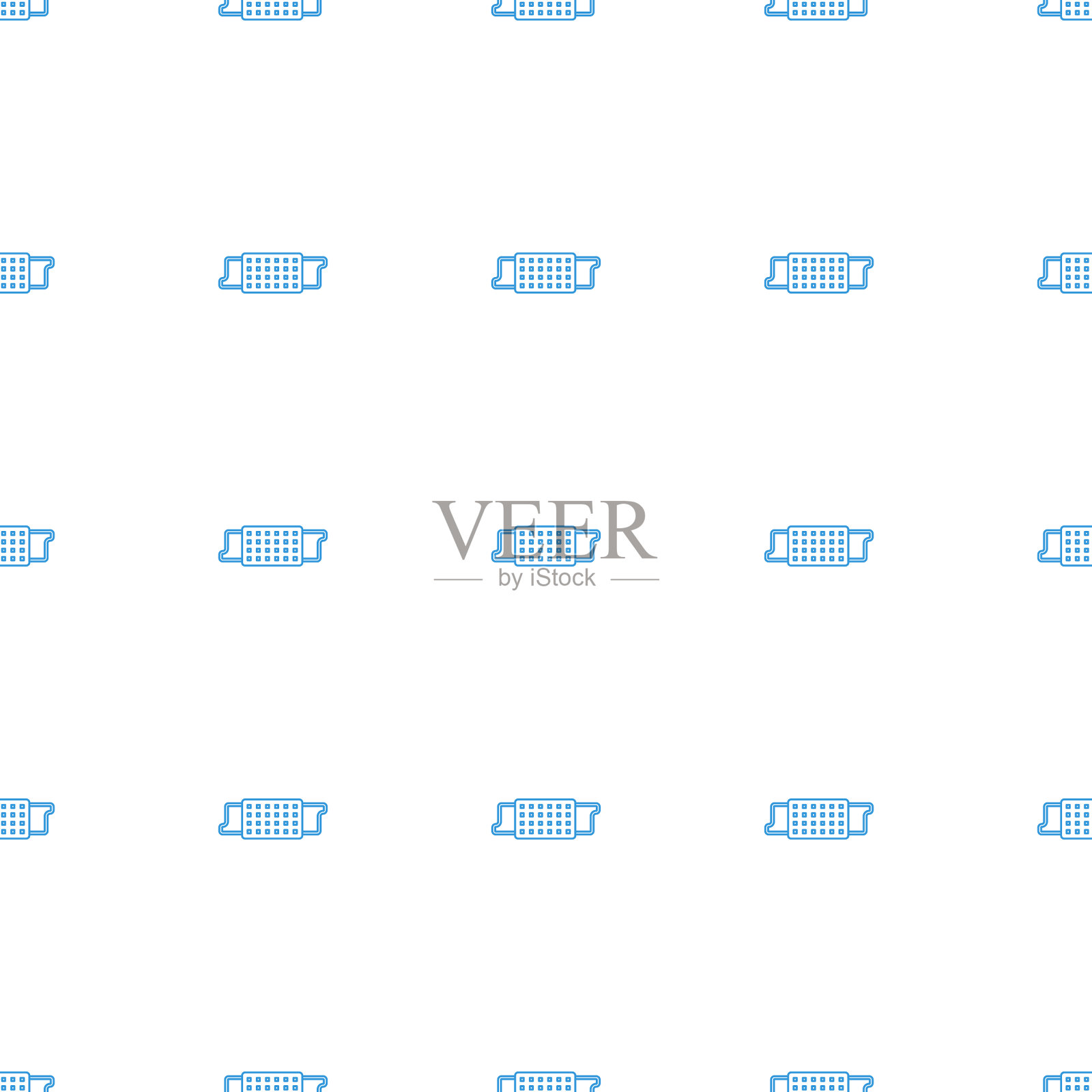 医用口罩图标图案无缝白色插画图片素材