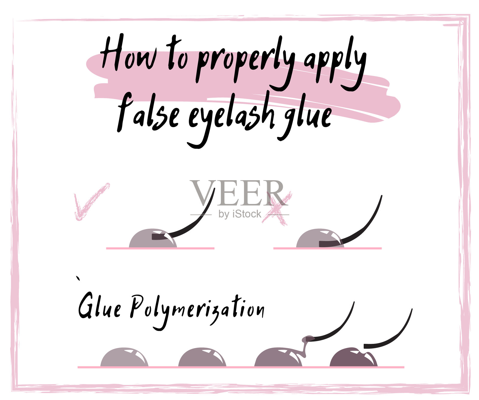 睫毛延伸业务形式包是插画图片素材