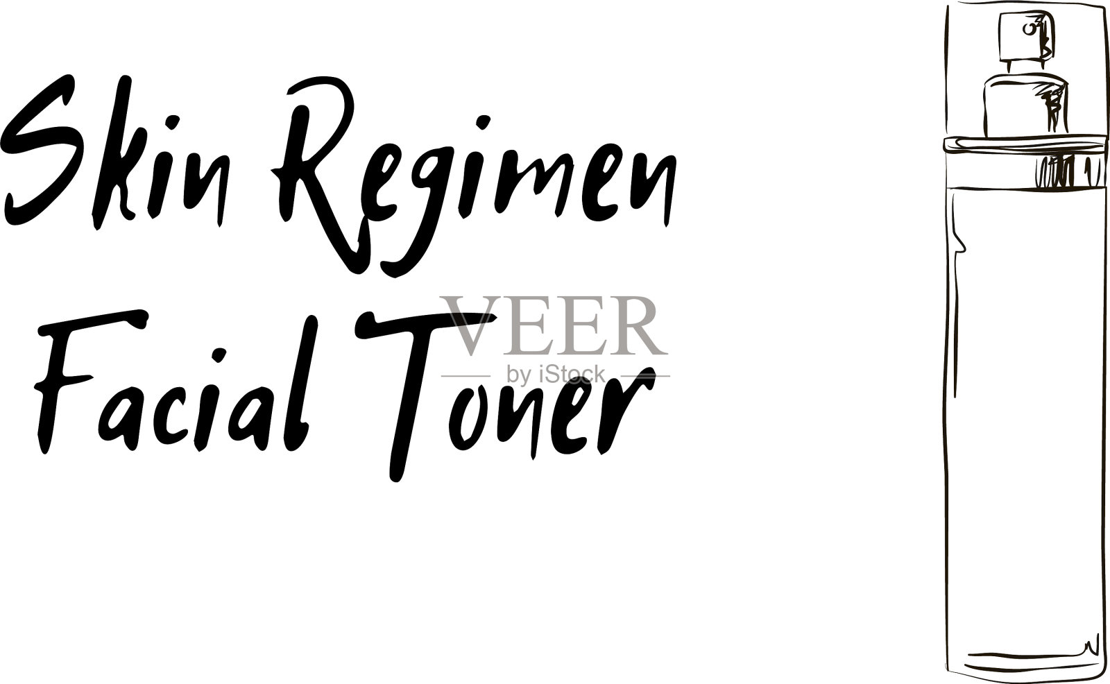 面部爽肤水插画图片素材