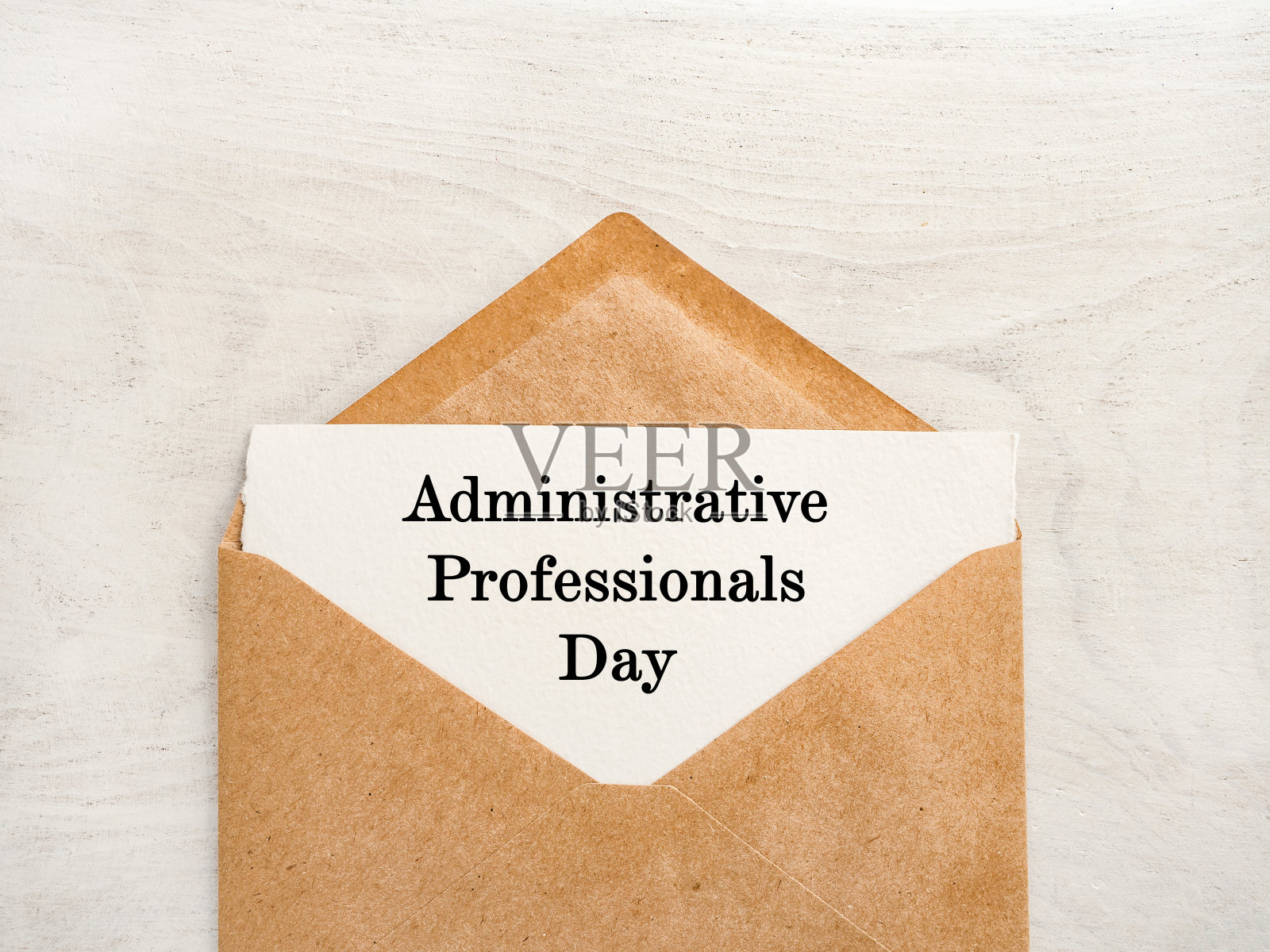 行政日贺卡。特写，从上面看照片摄影图片