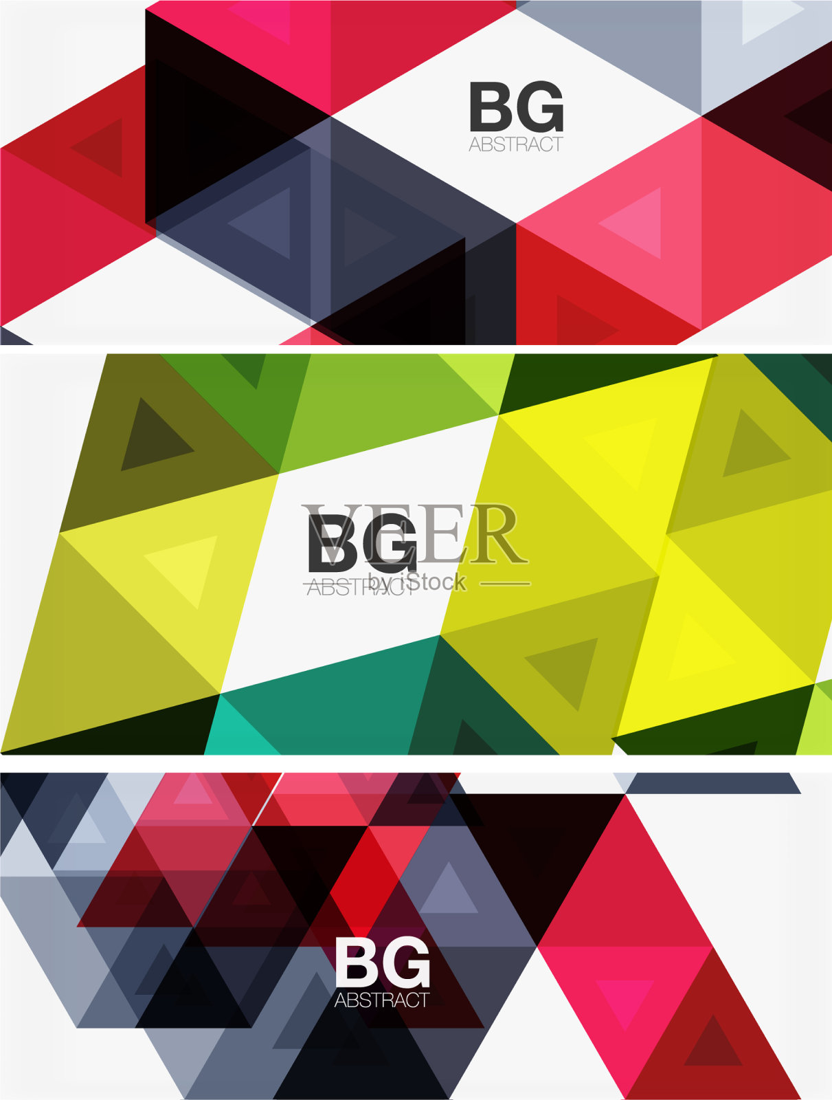 设置马赛克三角形图案抽象插画图片素材