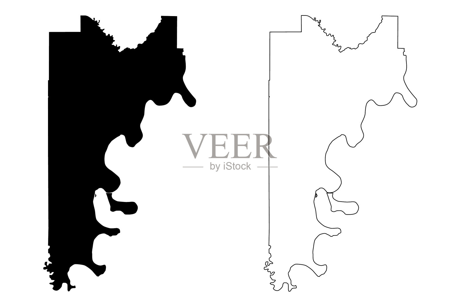 路易斯安那州卡塔霍拉县，美国联合县插画图片素材