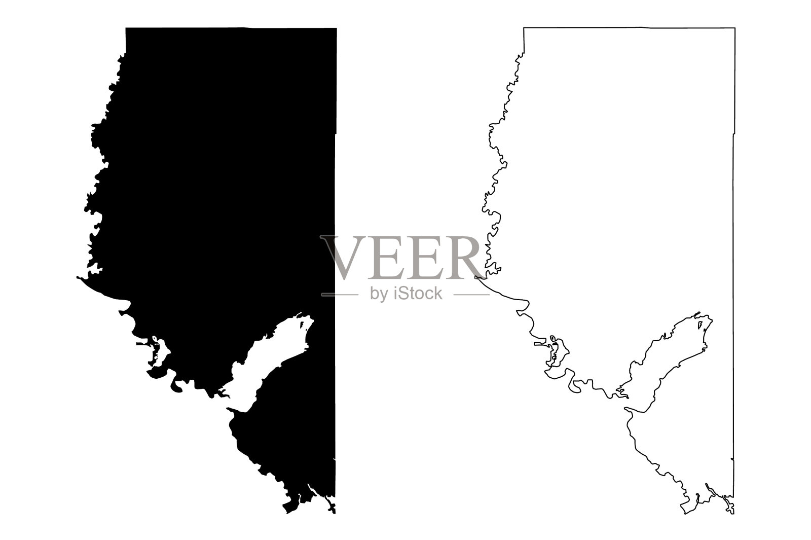 美国路易斯安那州拉萨尔县插画图片素材