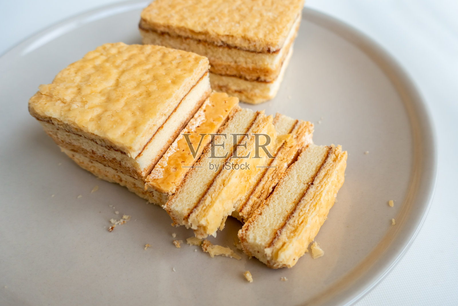 拿破仑蛋糕照片摄影图片