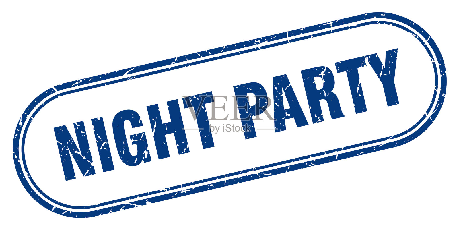 夜晚派对邮票圆形grunge纹理标志插画图片素材