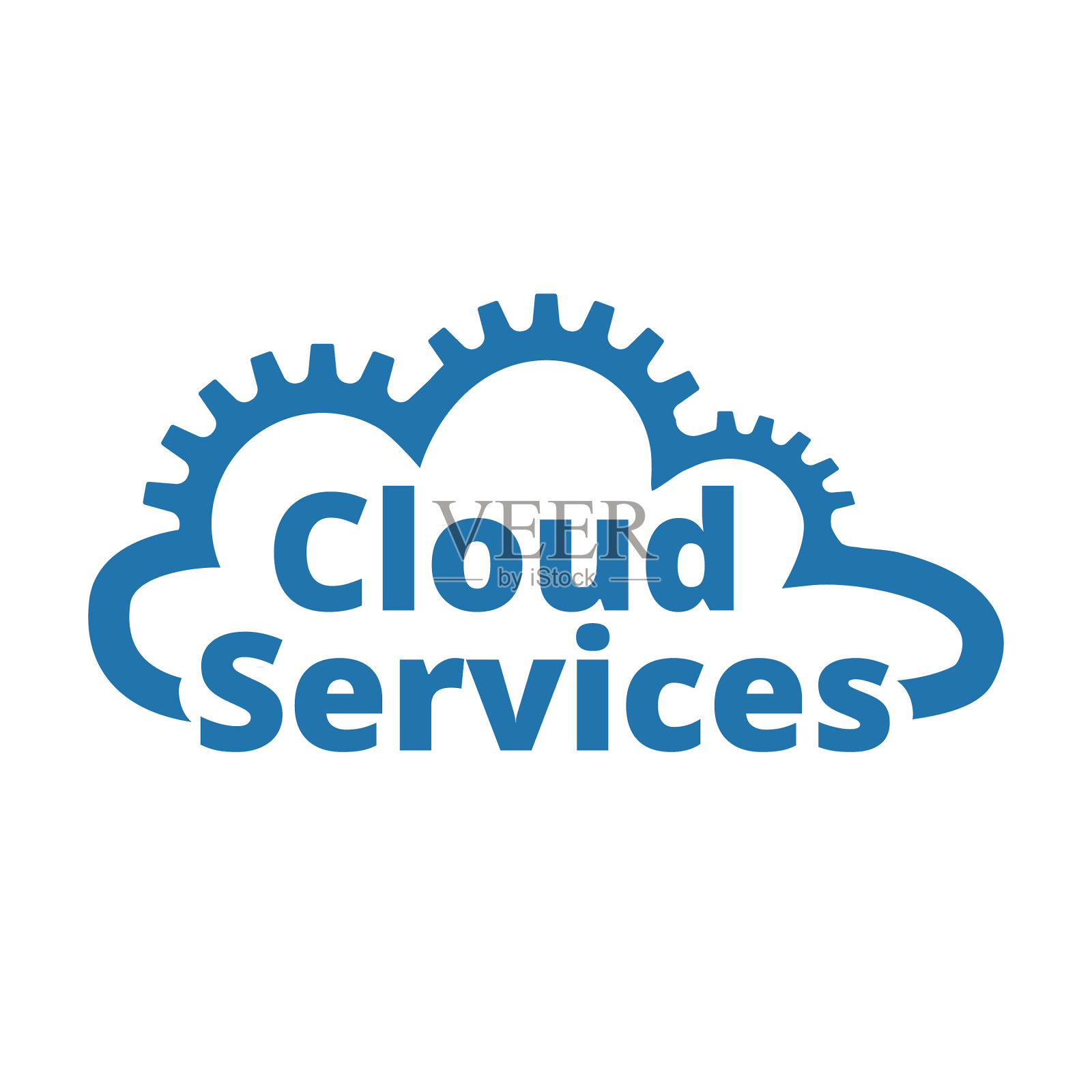 云服务标志图标saas paas iaas插画图片素材