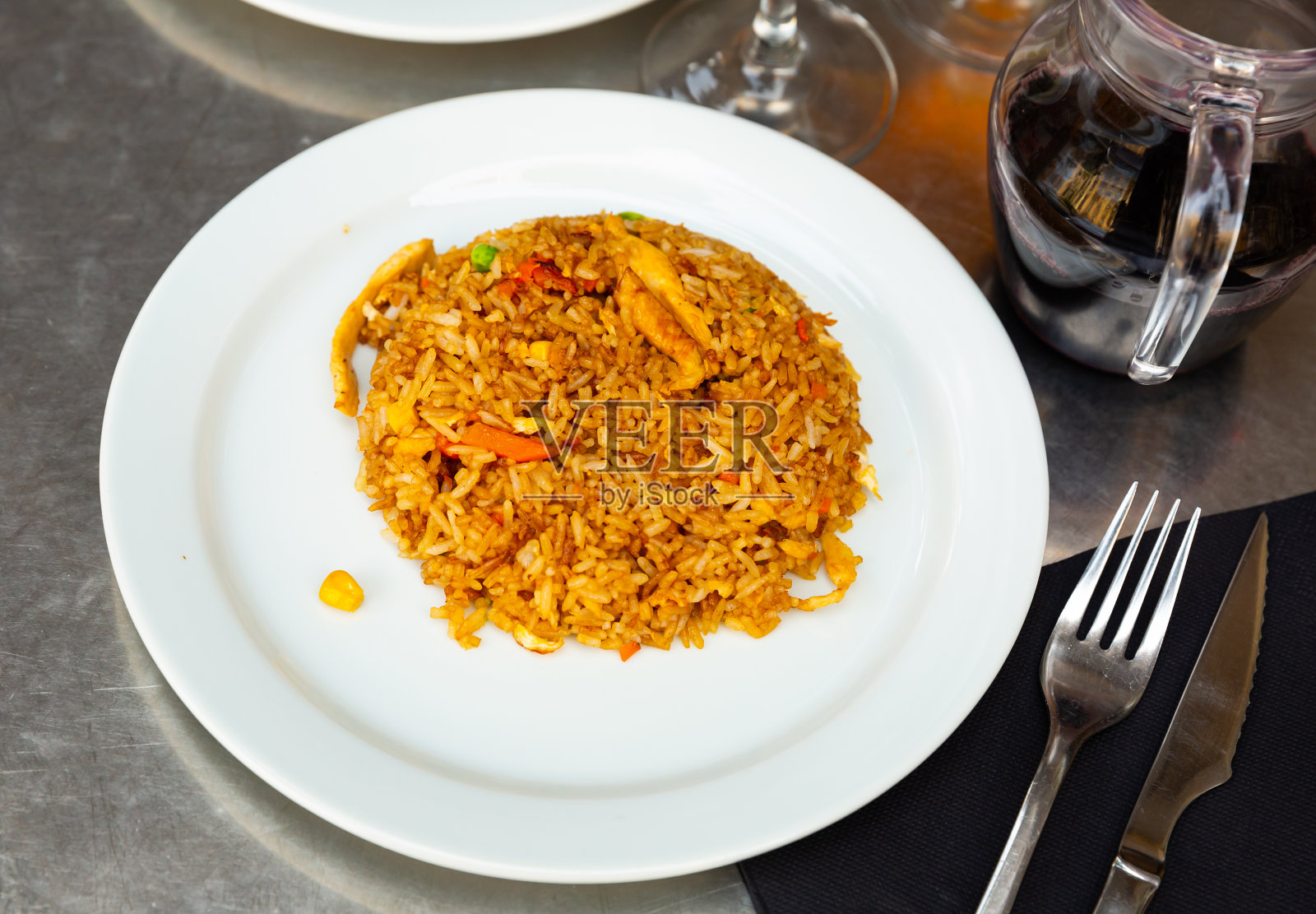 鸡炒饭照片摄影图片