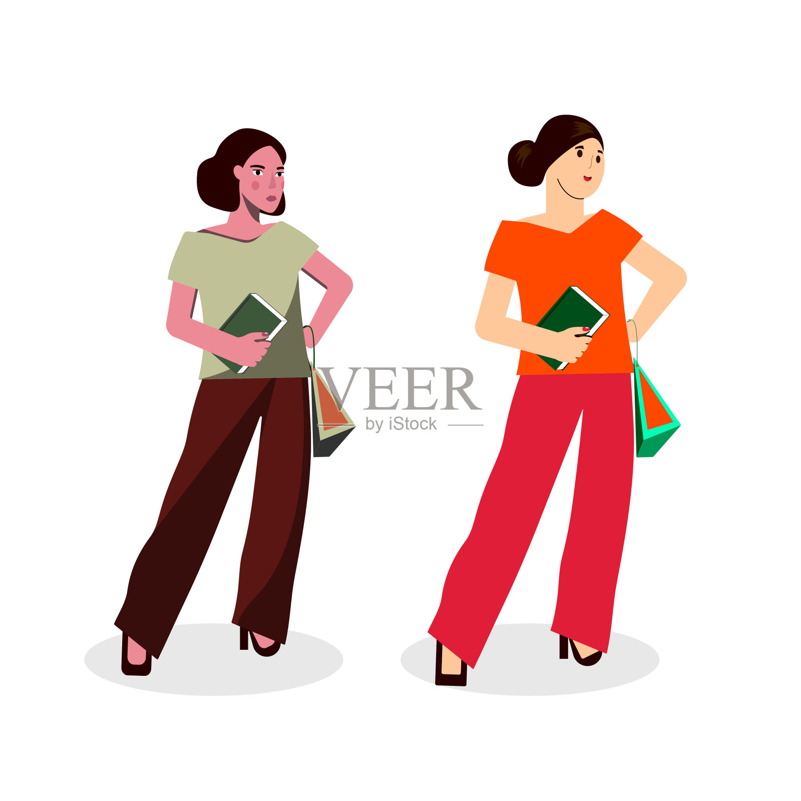 两个女人设计元素图片