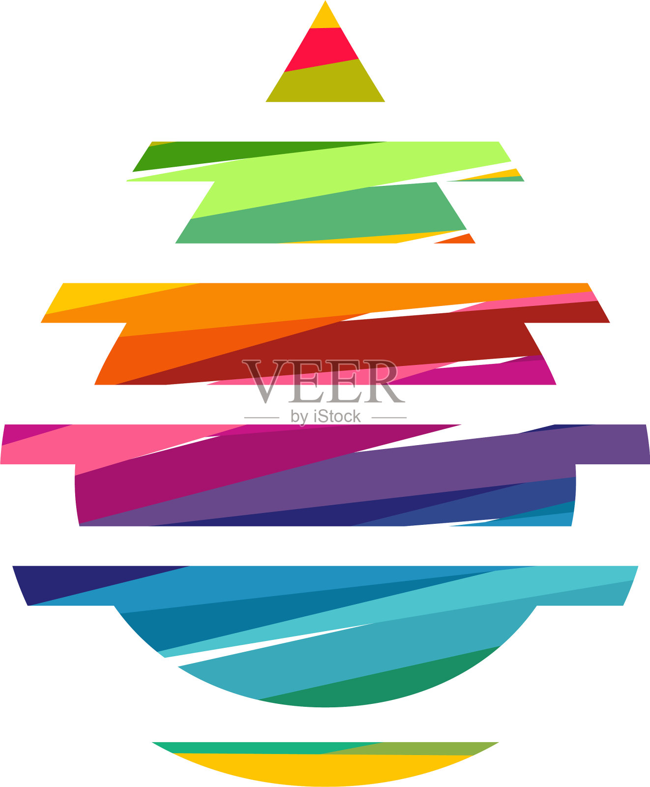 抽象彩色纯水标志水滴插画图片素材