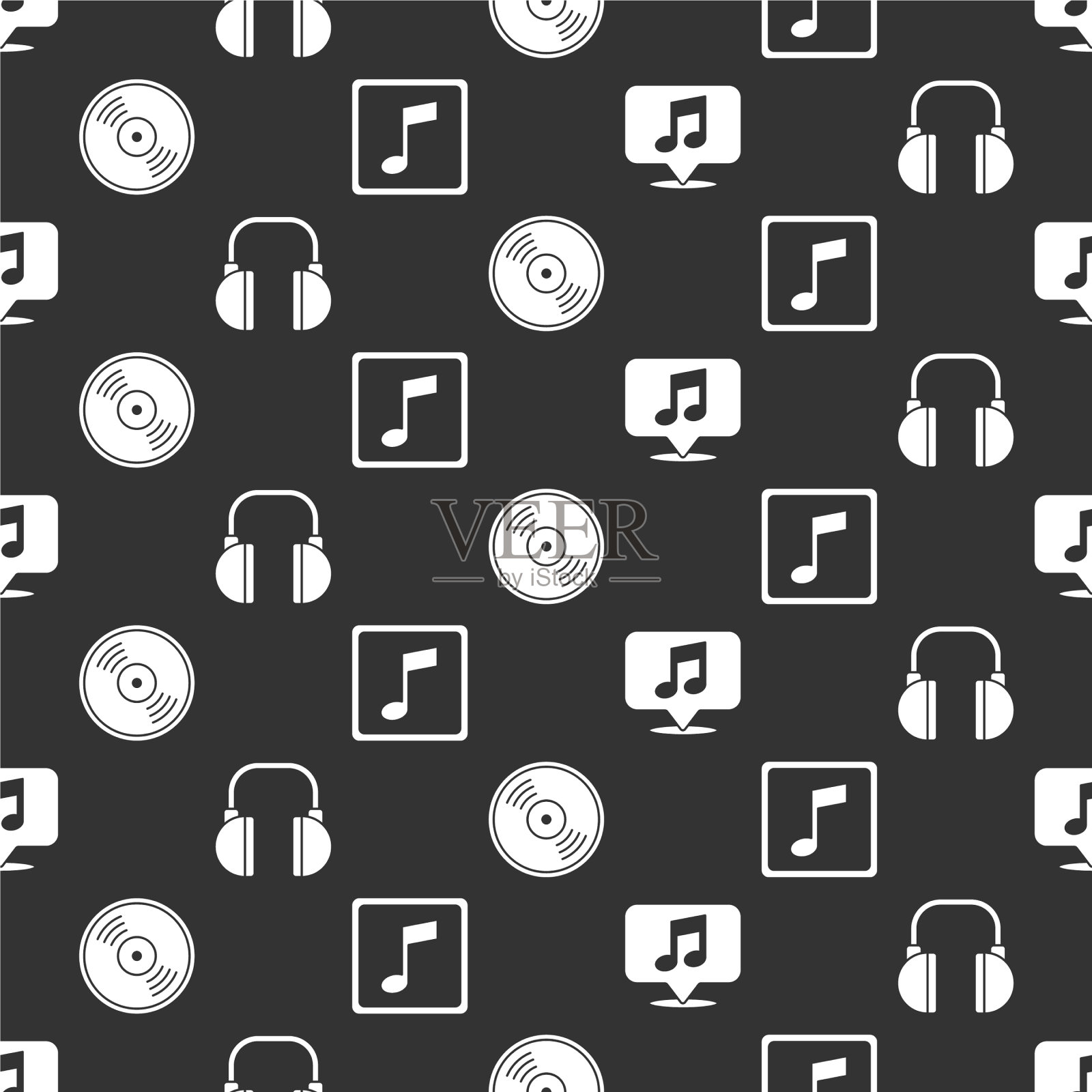 在语音气泡耳机中设置音符图标素材