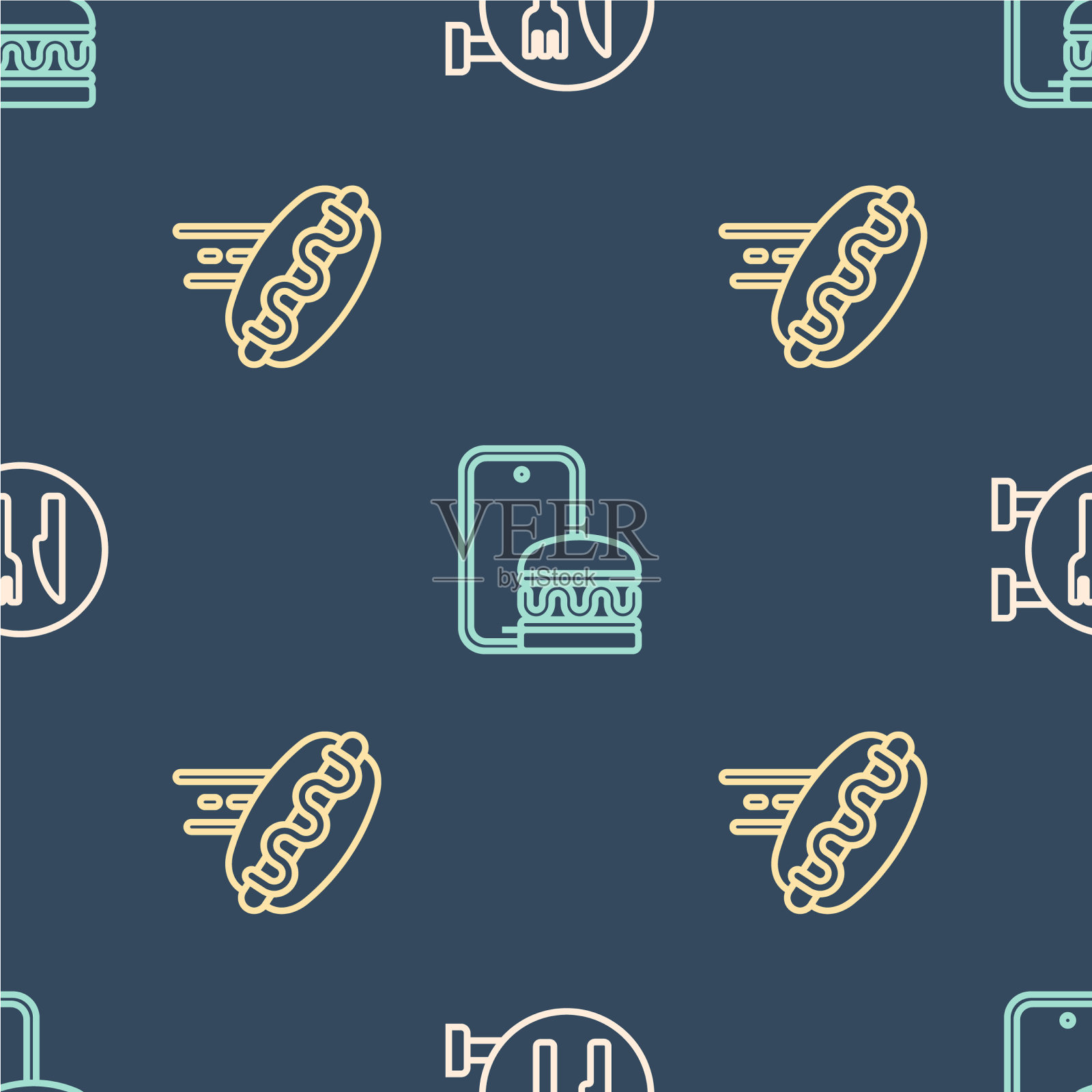 在线设置咖啡馆和餐厅位置图标素材