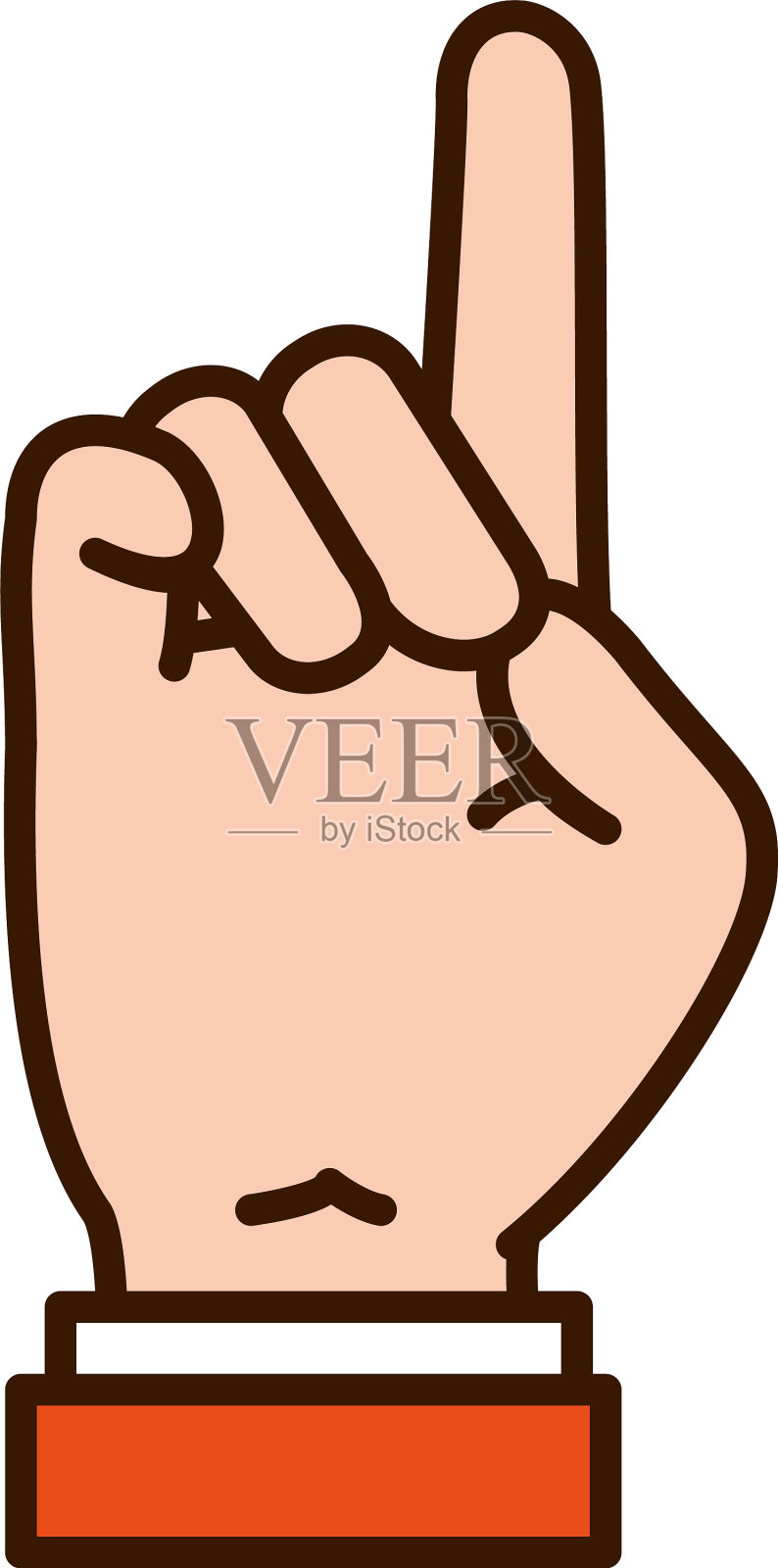 手势显示z字母线和填充样式图标素材