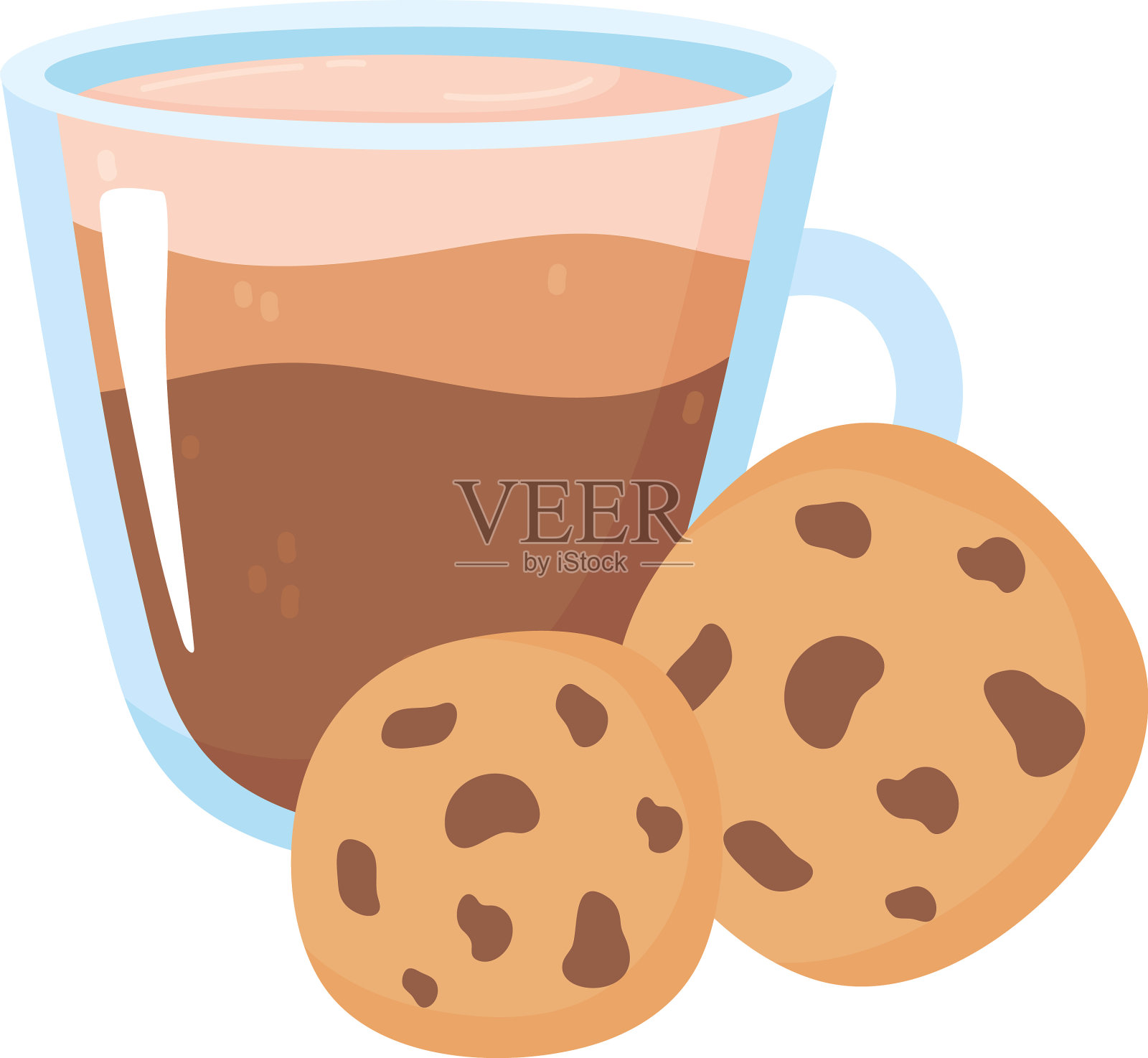 国际日咖啡杯和饼干设计元素图片