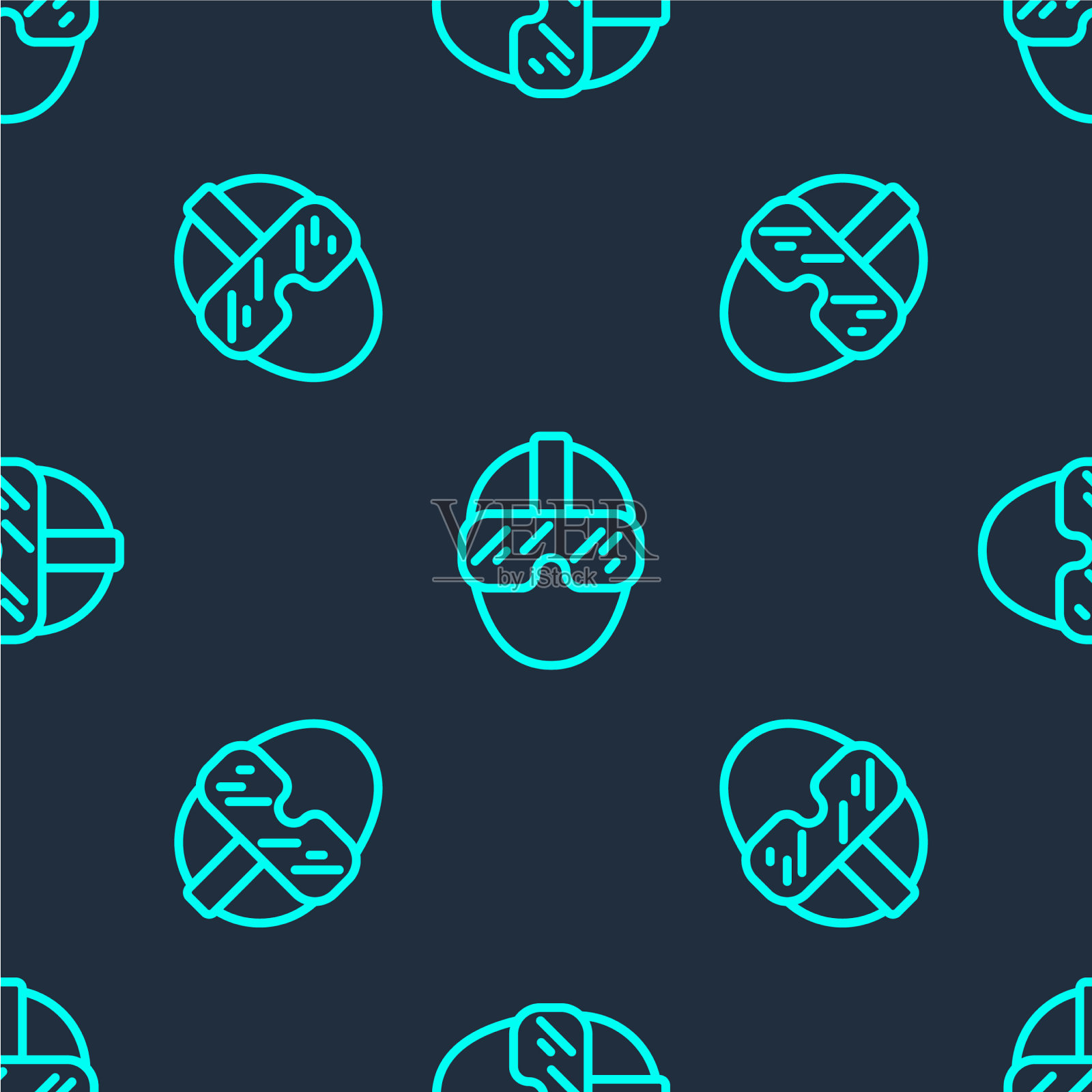 绿线特种部队士兵图标孤立插画图片素材