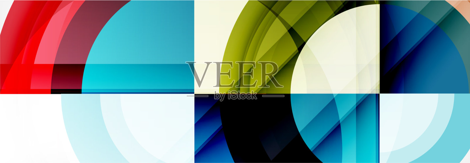 圆形形状三角形和圆形现代插画图片素材