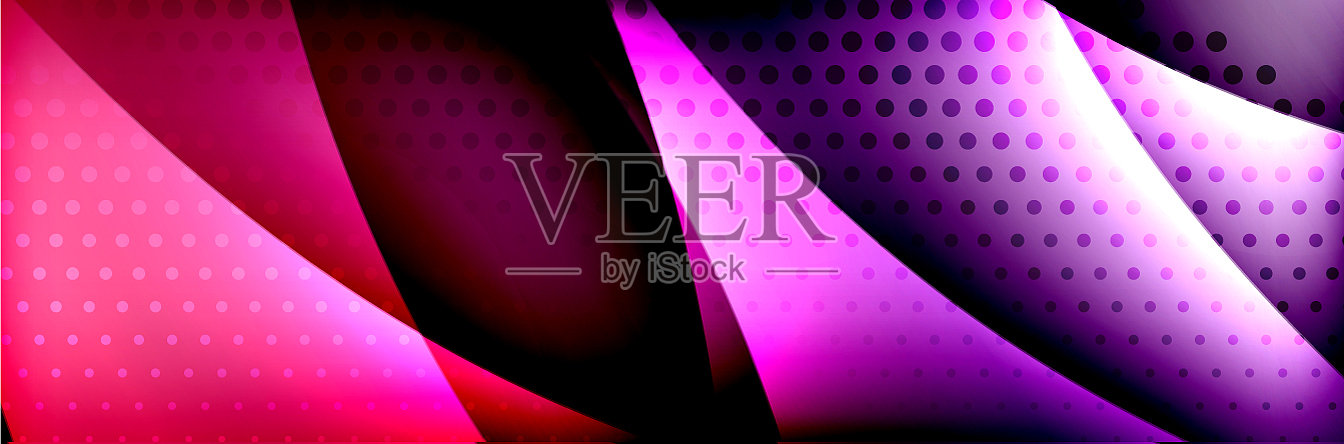 流体梯度霓虹彩色波抽象插画图片素材