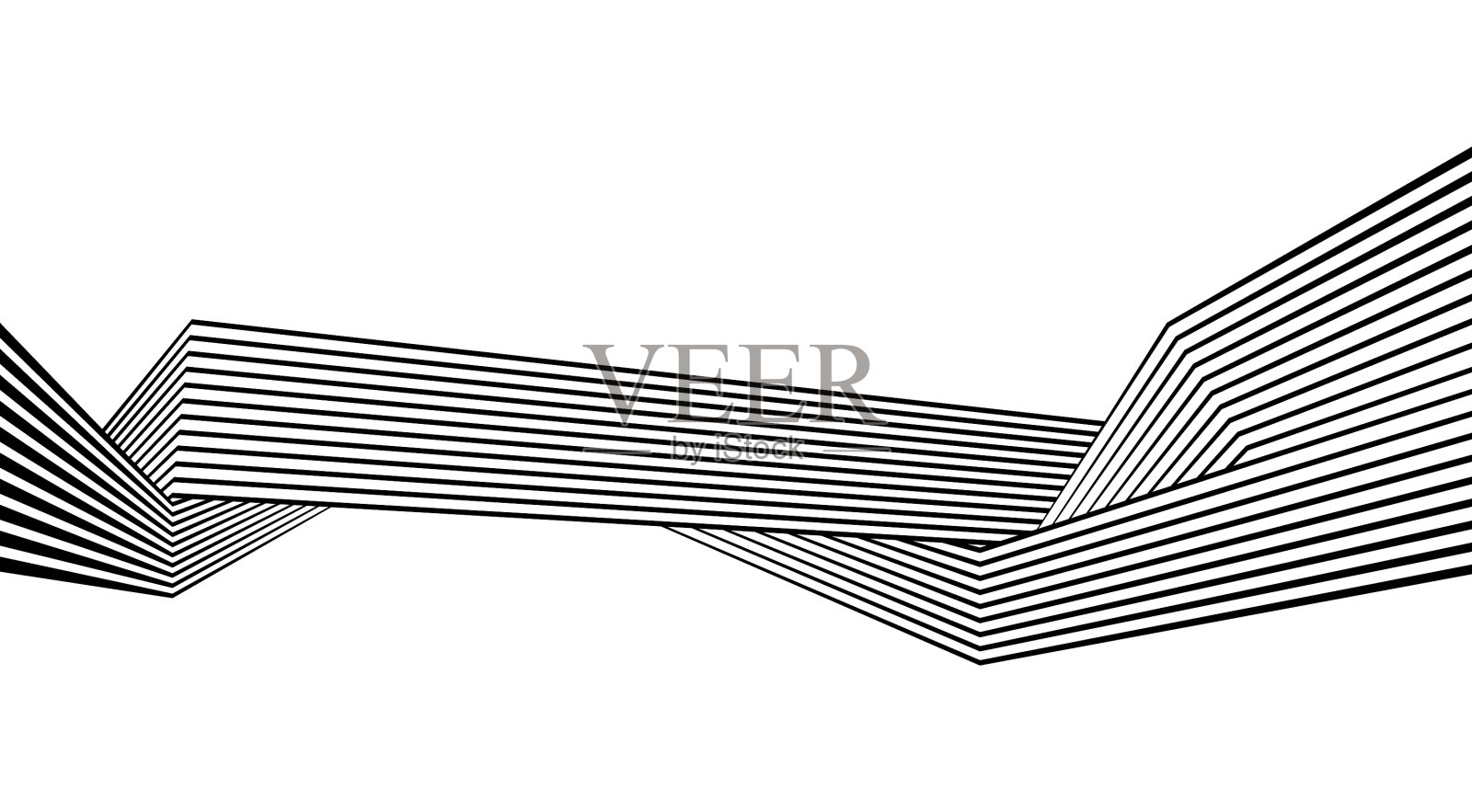 黑白条纹线抽象图形插画图片素材