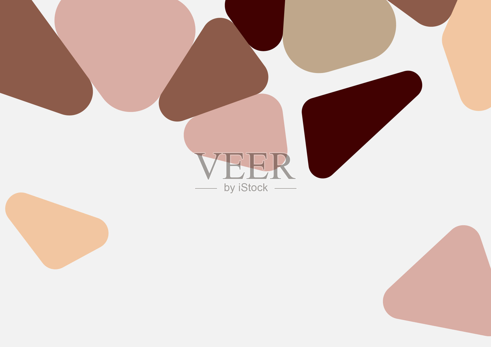 彩色几何背景设计。时髦的抽象构图与圆角三角形。未来的背景。矢量插图的壁纸，横幅，卡片，着陆。插画图片素材