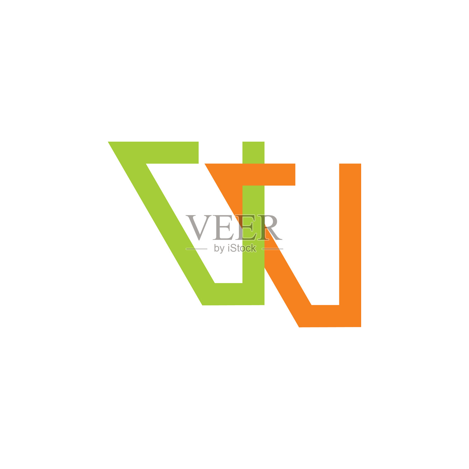 字母w链接logo设计元素图片