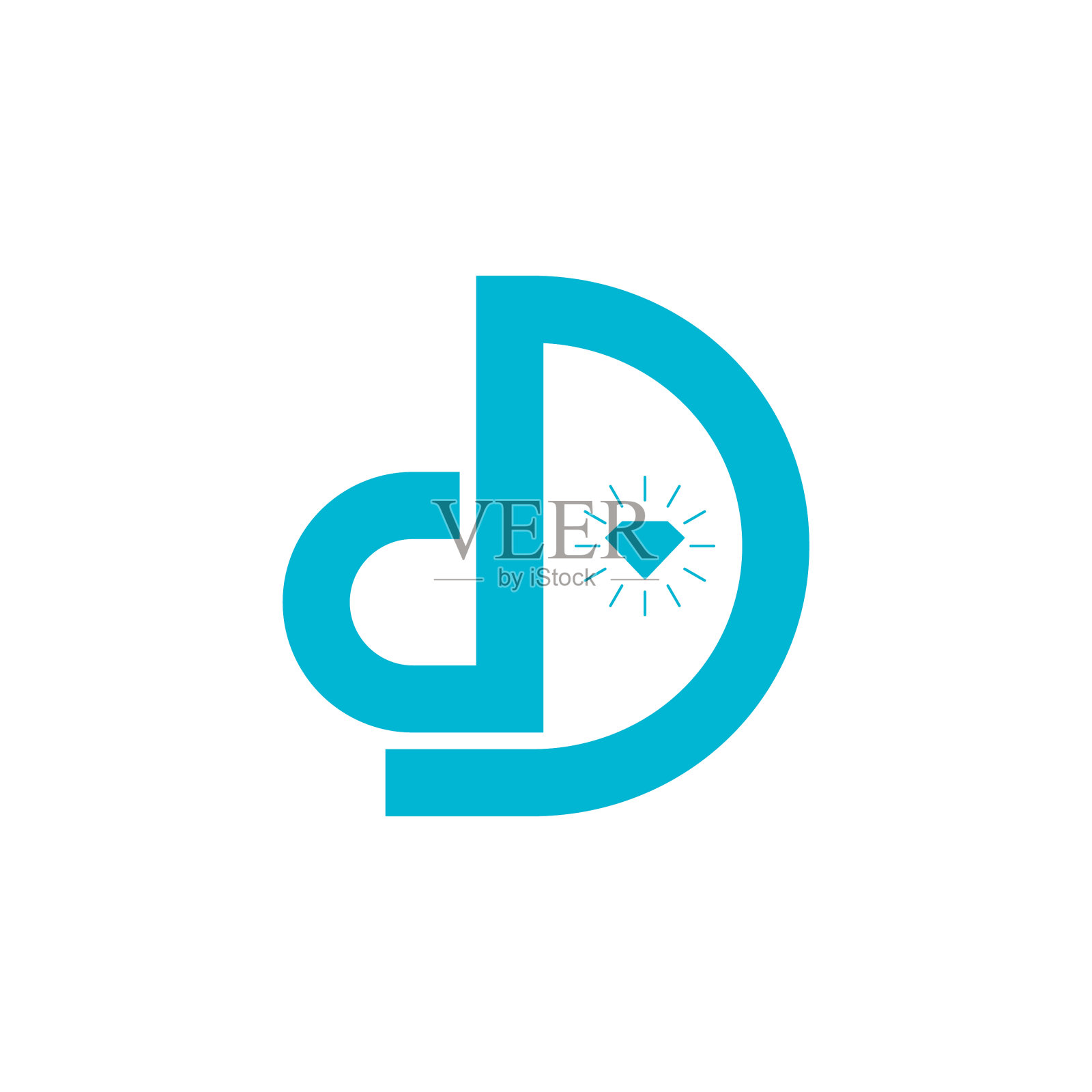 字母dd简单的链接logo设计元素图片