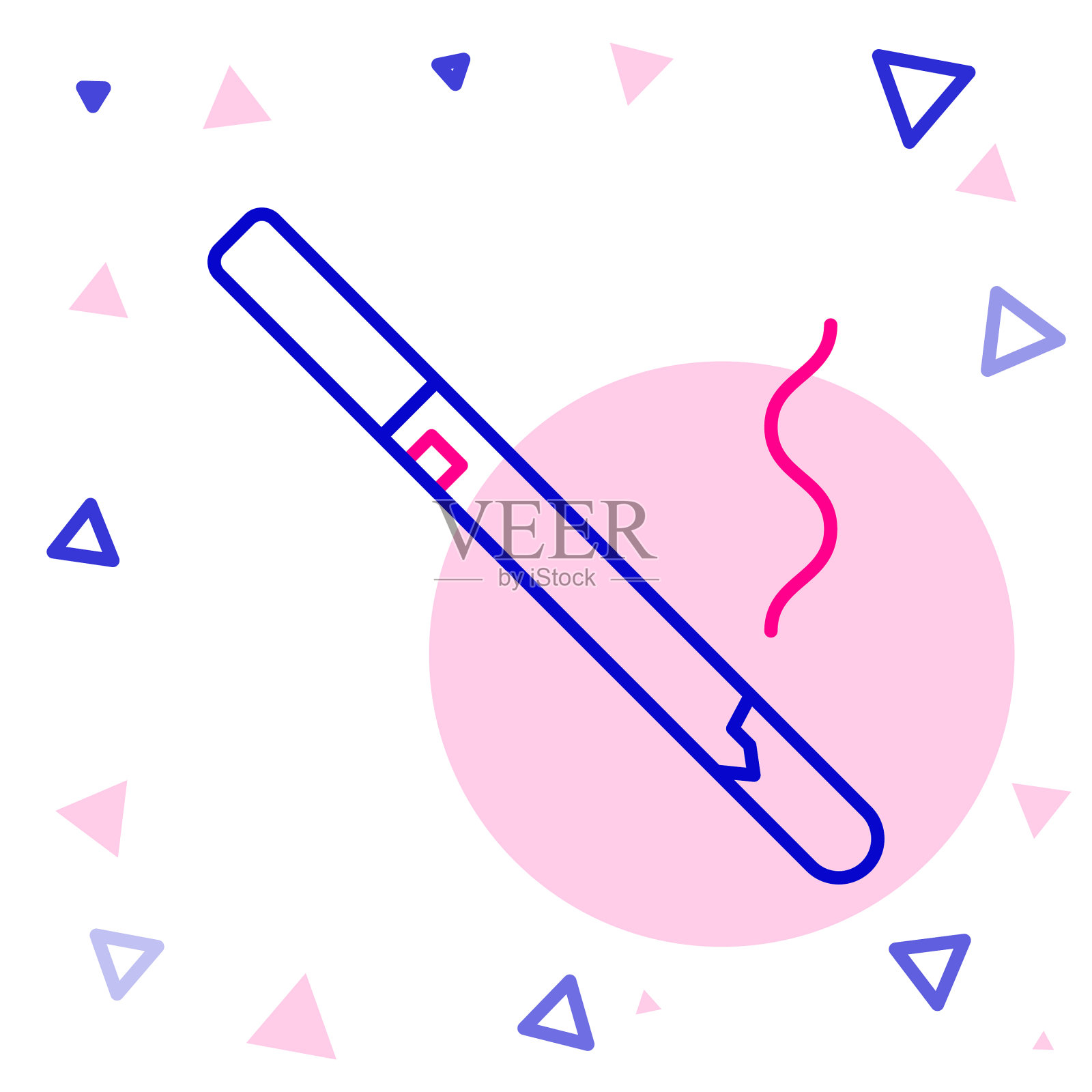 线香烟图标孤立在白色背景插画图片素材