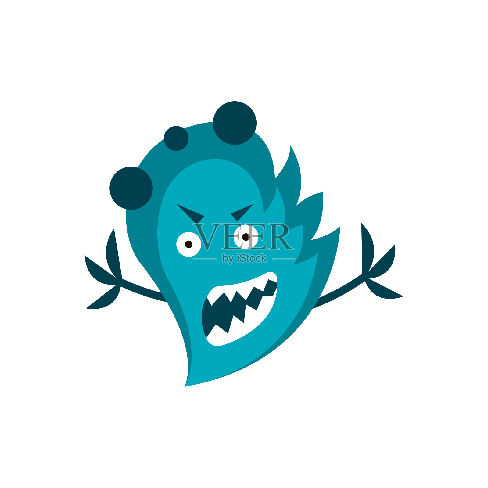 白色背景上分离的载体病毒，eps10插画图片素材