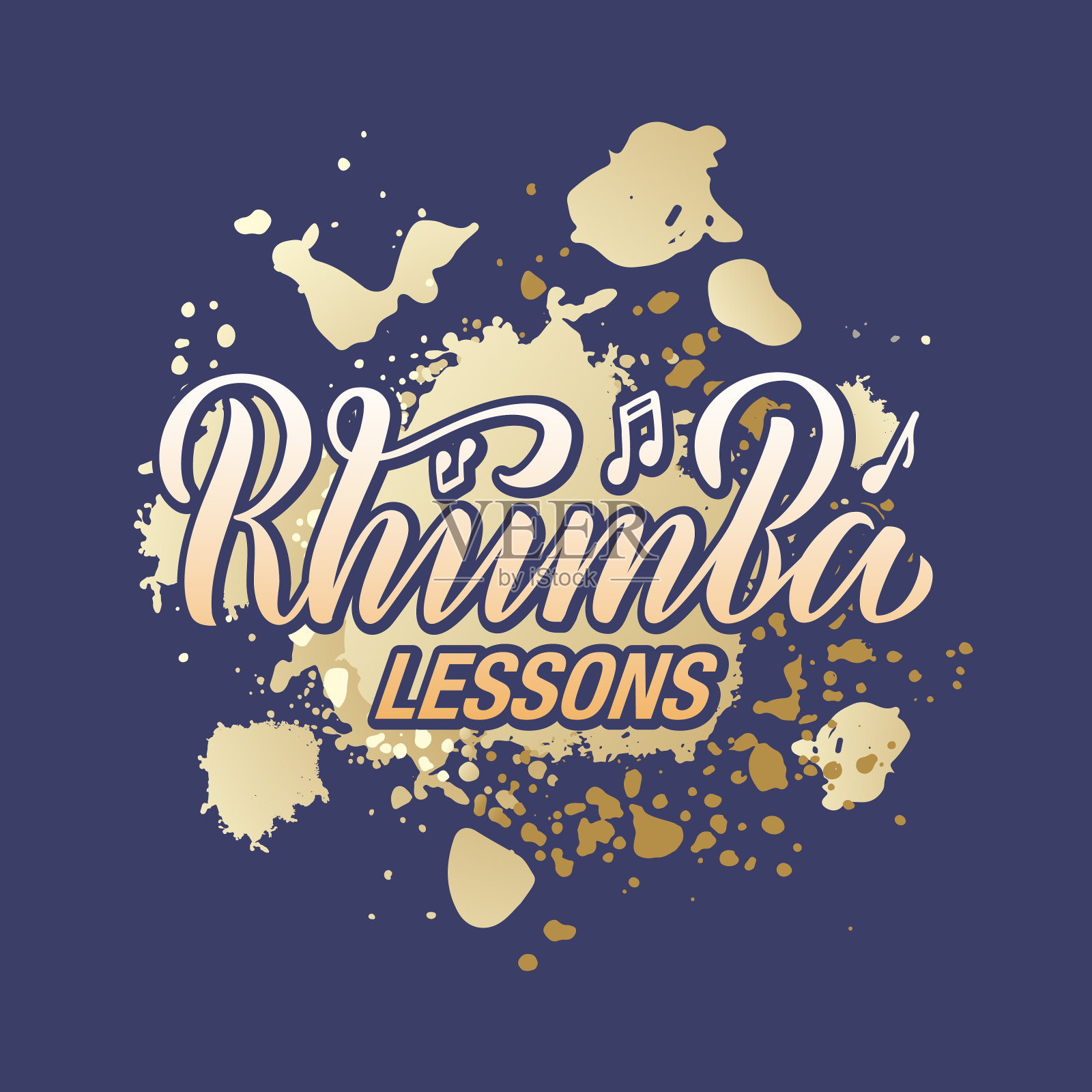 伦巴课上的金字漆飞溅插画图片素材