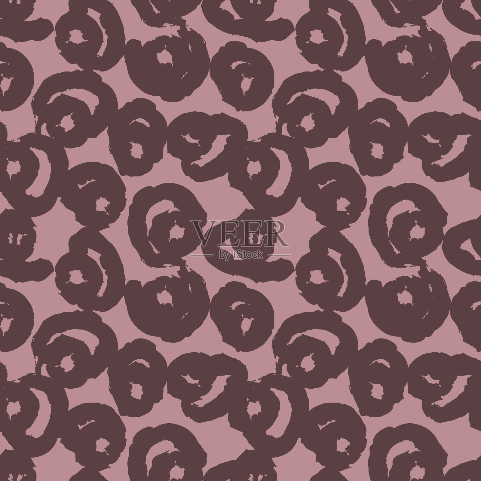 红色笔触无缝图案背景插画图片素材