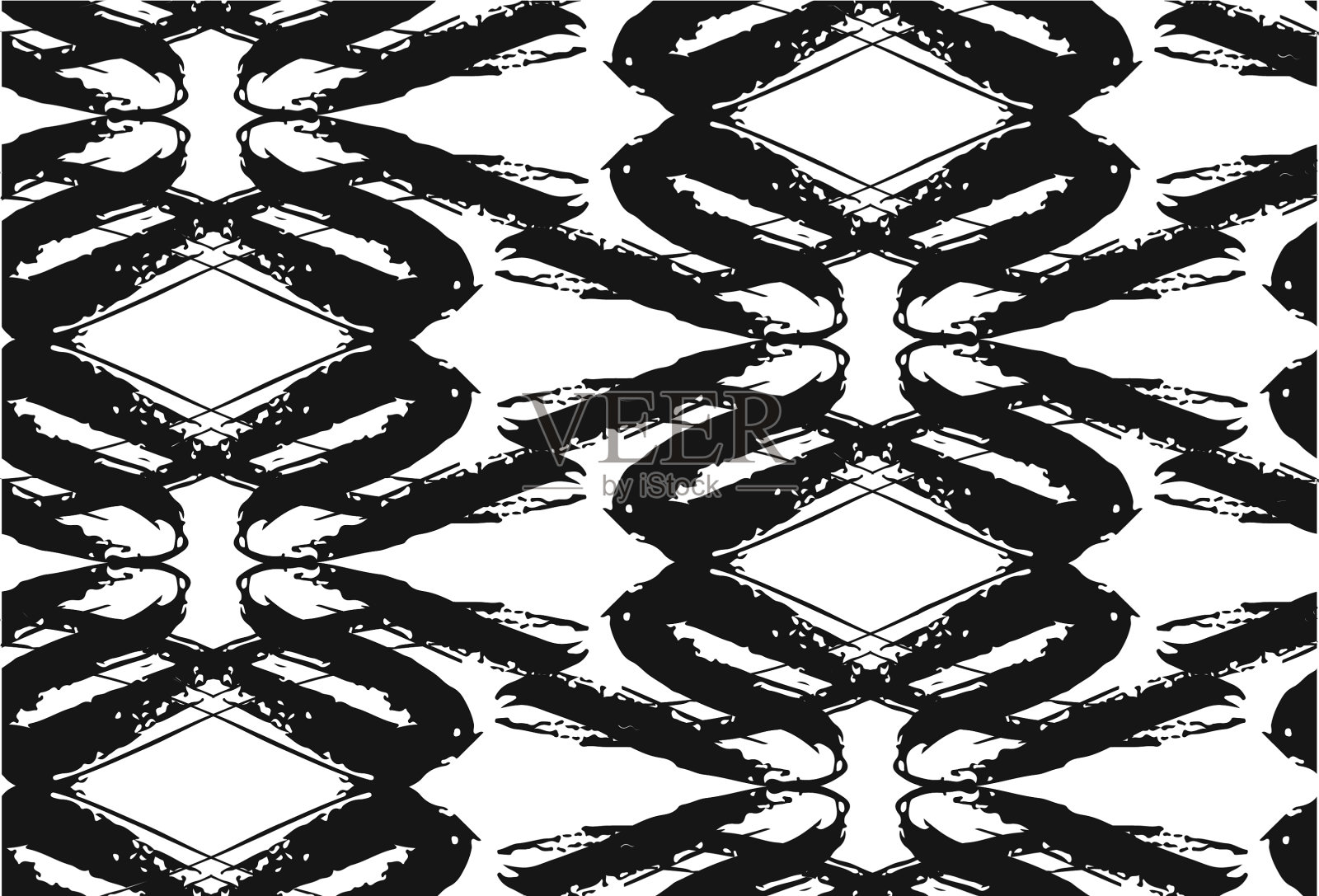 黑人和白人的纳瓦霍部落无缝连接插画图片素材