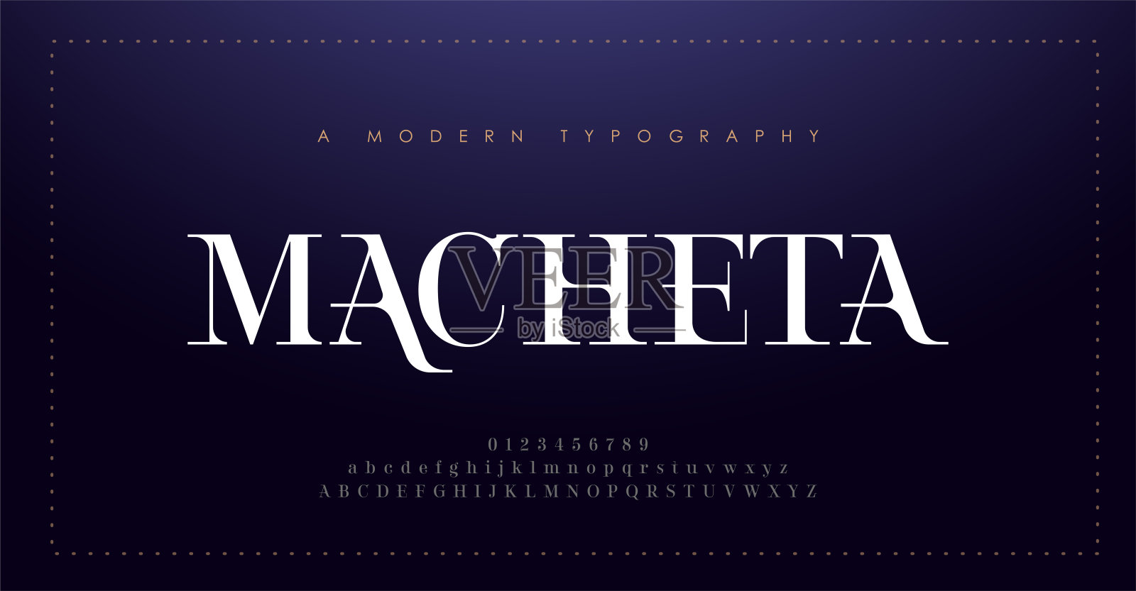 优雅的字母字体和数字。经典字体简约时尚设计。排版现代衬线字体装饰复古概念。矢量图插画图片素材