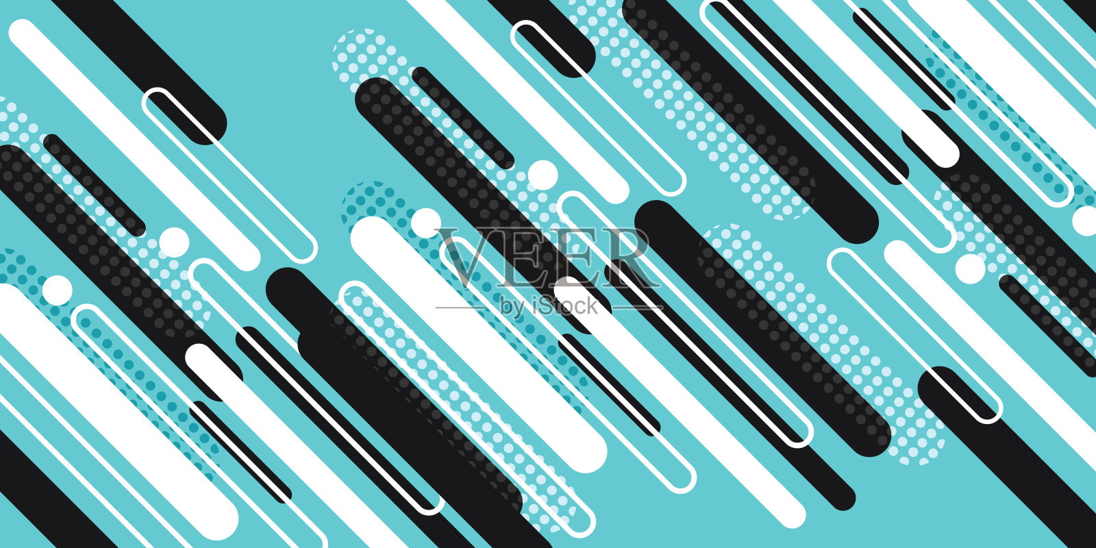 现代风格的抽象构图由各种圆形的形状组成插画图片素材