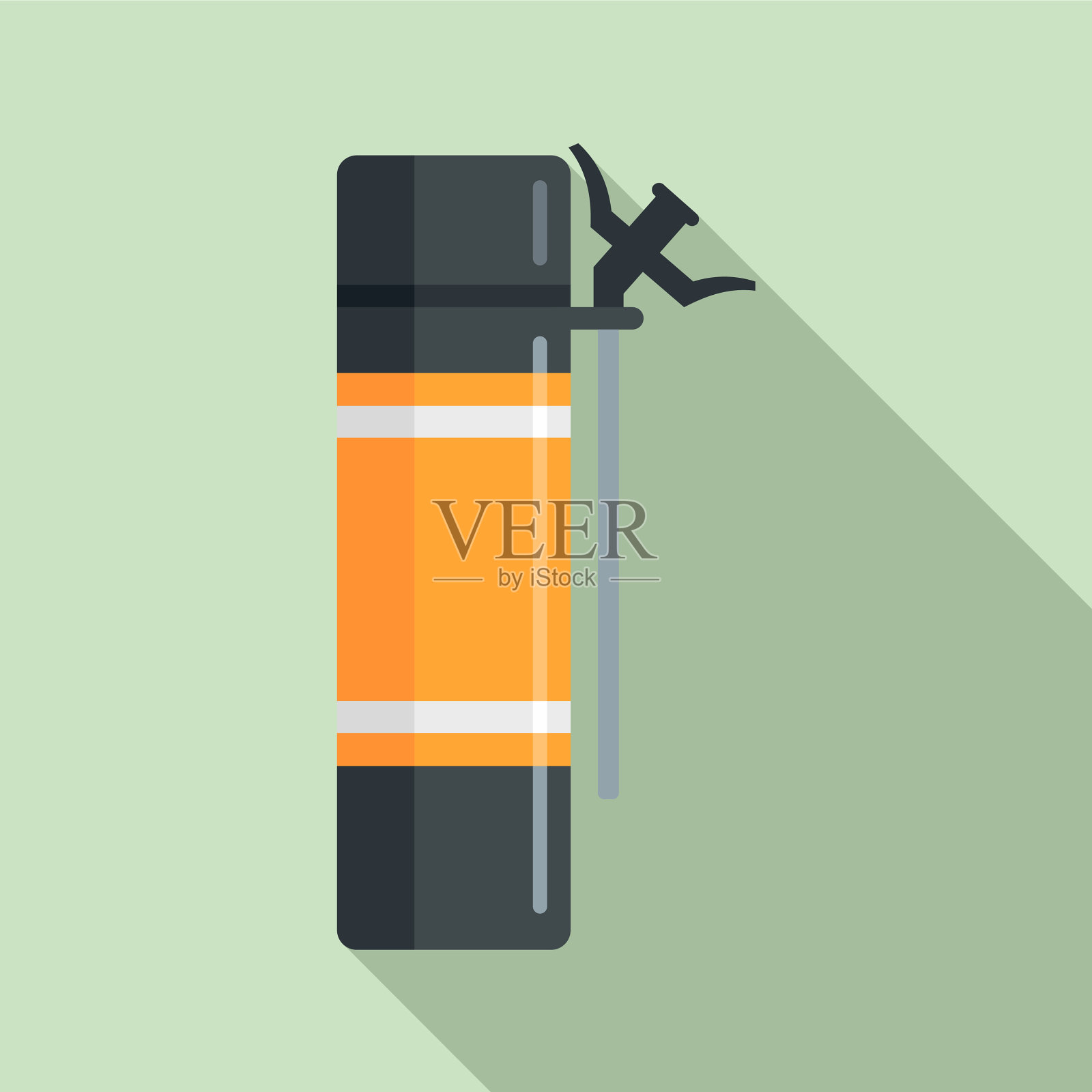 修补聚氨酯泡沫瓶图标平坦风格插画图片素材