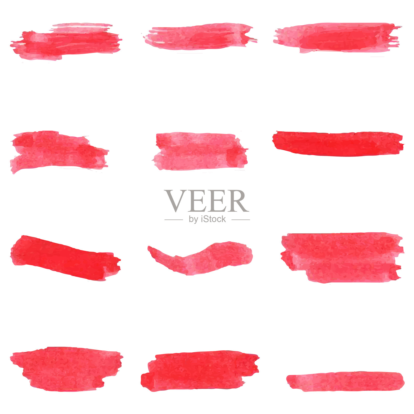 水彩笔刷纹理笔触设计插画图片素材